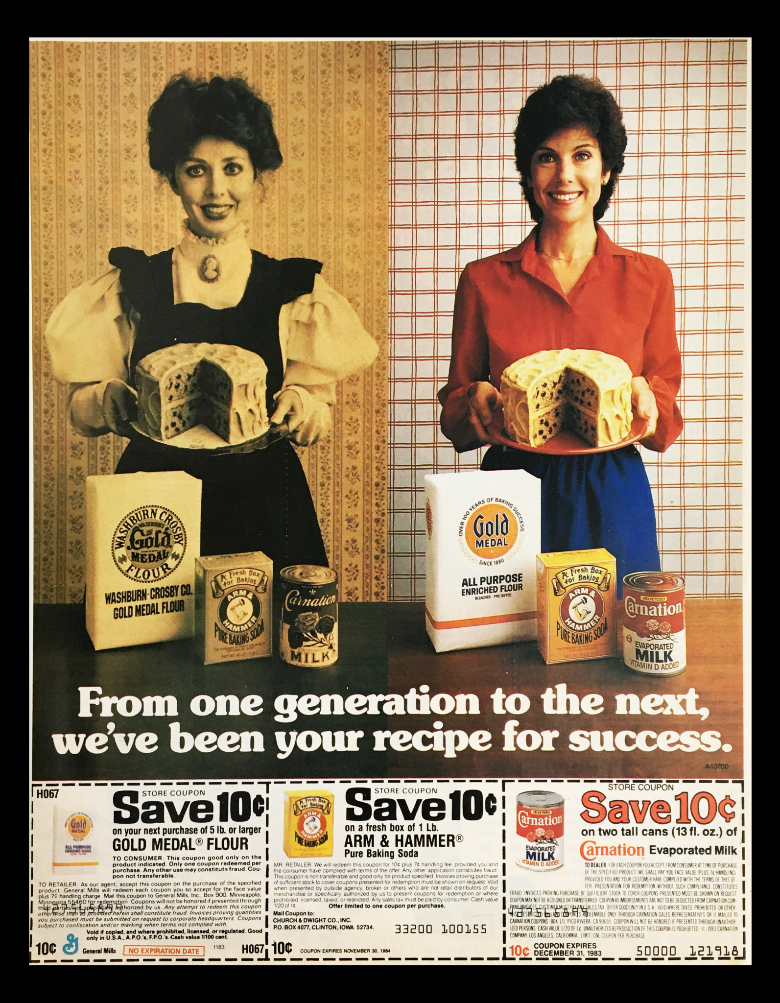 1984 Carnation Baking Products Circular Coupon Advertisement