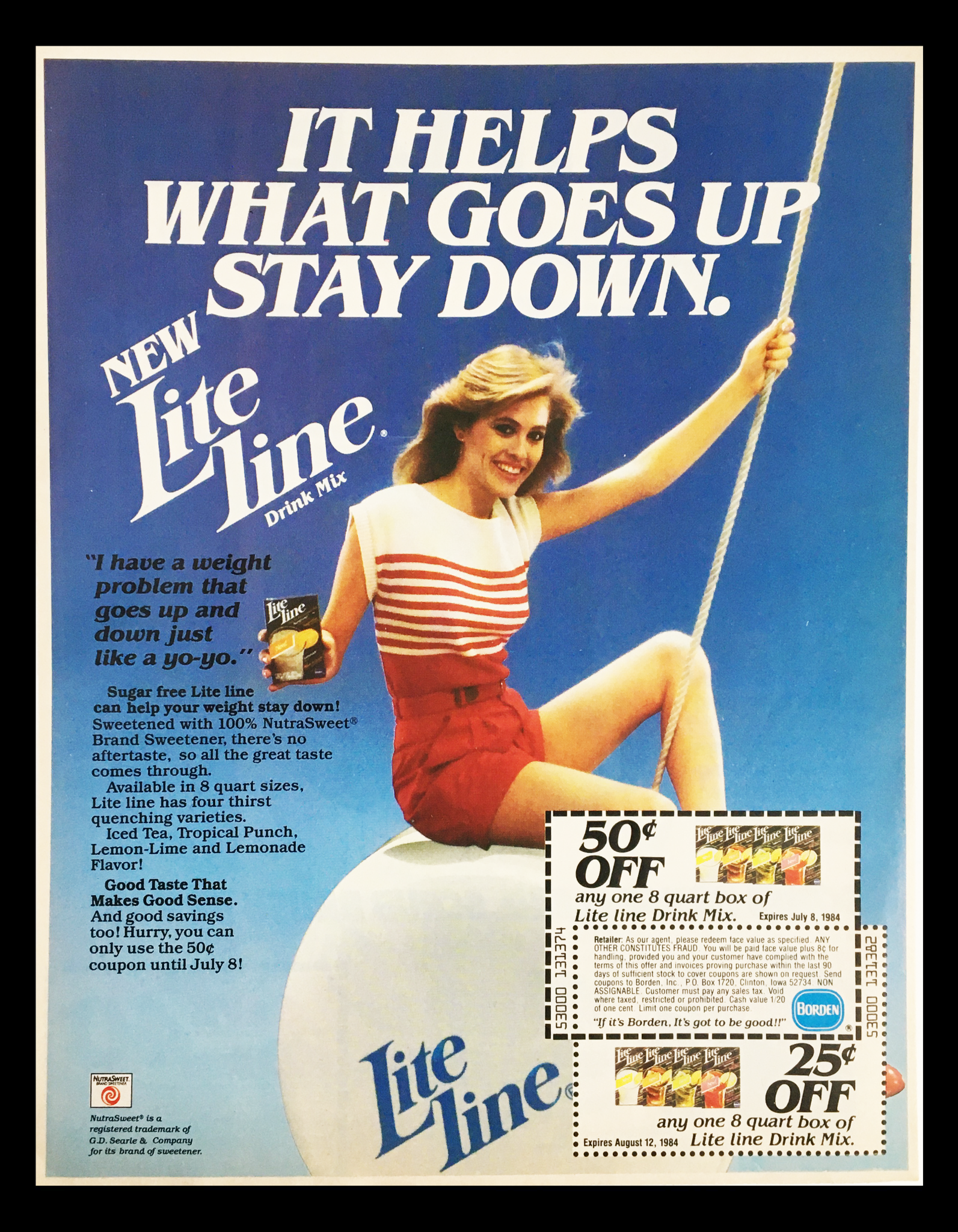 1984 Lite Line Drink Mix Circular Coupon Advertisement