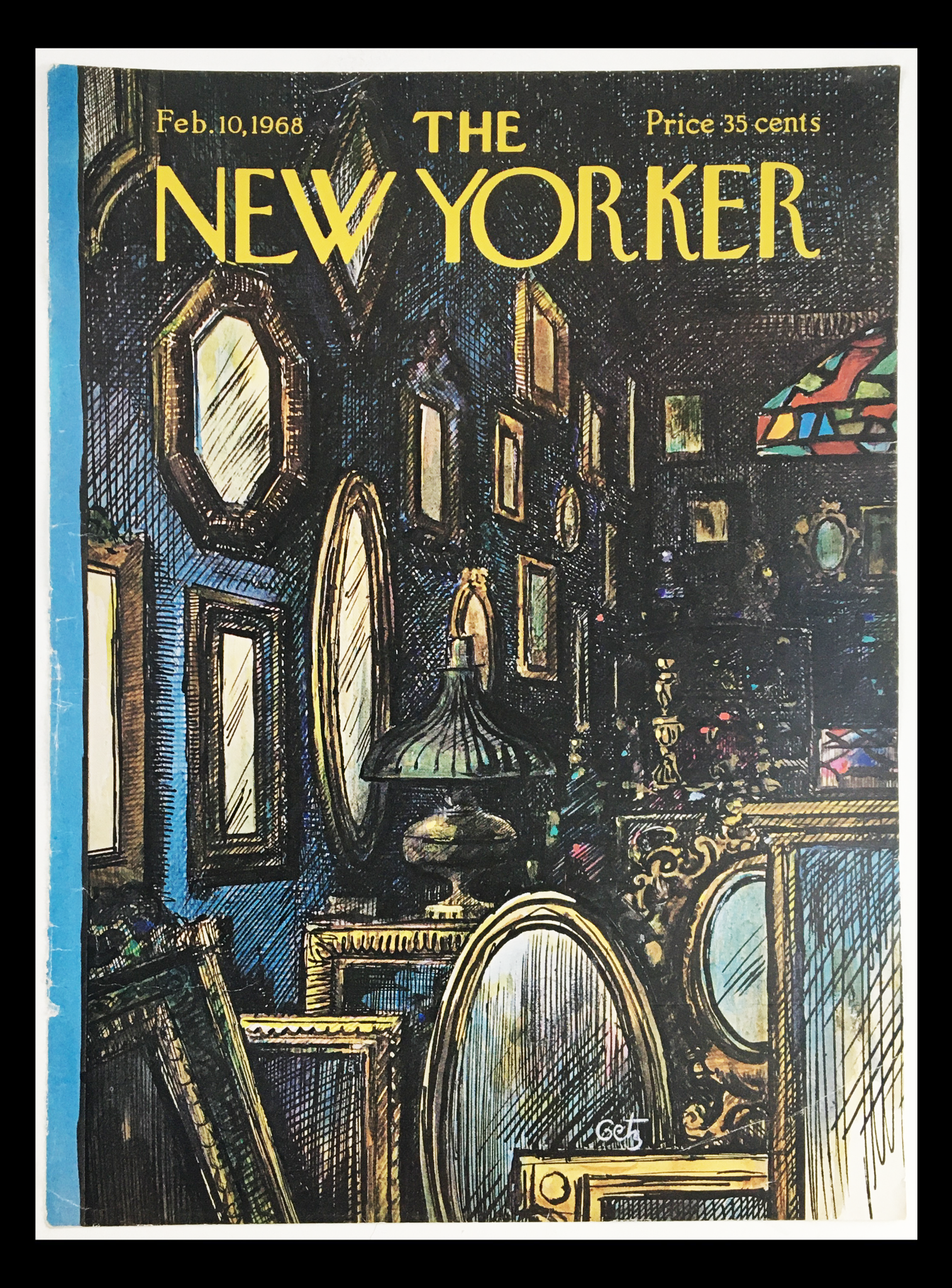 COVER ONLY The New Yorker February 10 1968 Full Cover Theme by Arthur Getz