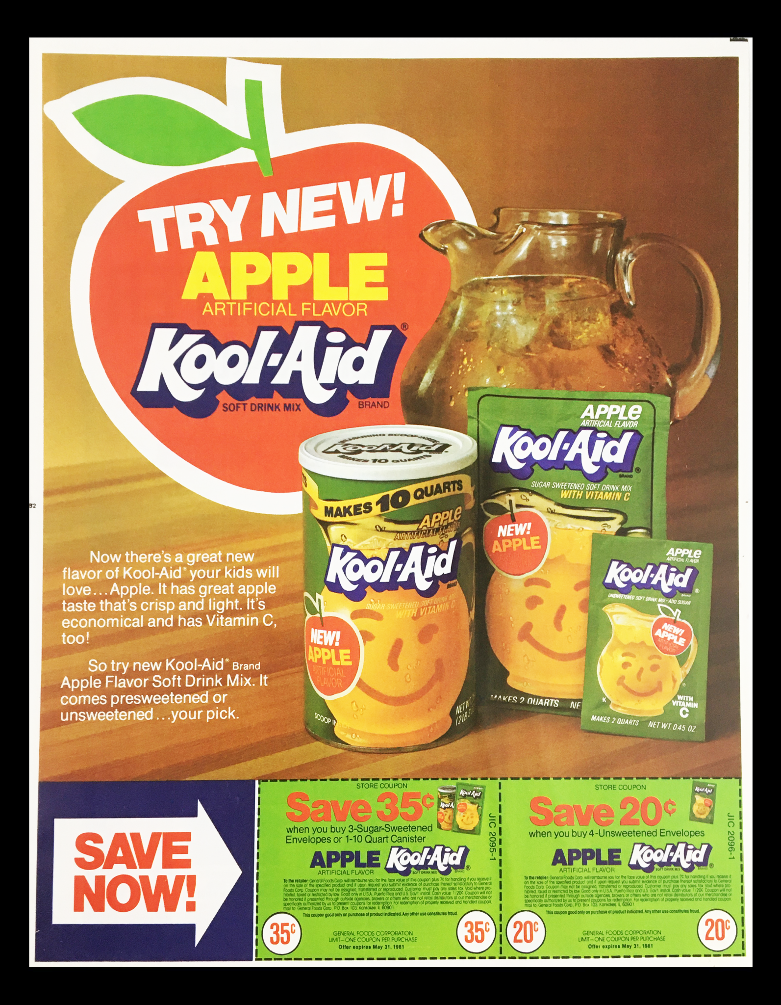 1981 Kool-Aid Soft Drink Mix Circular Coupon Advertisement