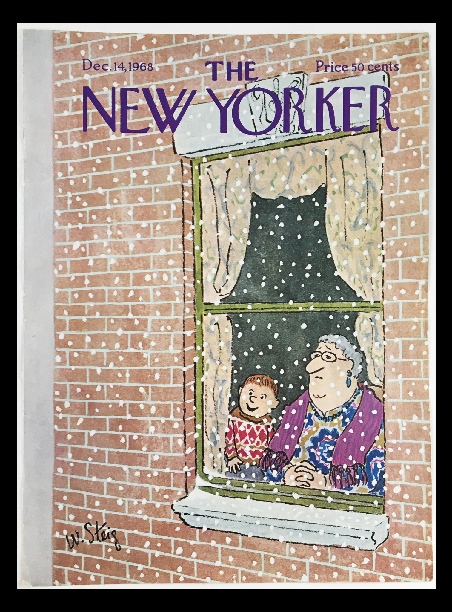 COVER ONLY The New Yorker December 14 1968 Full Cover Theme by William Steig