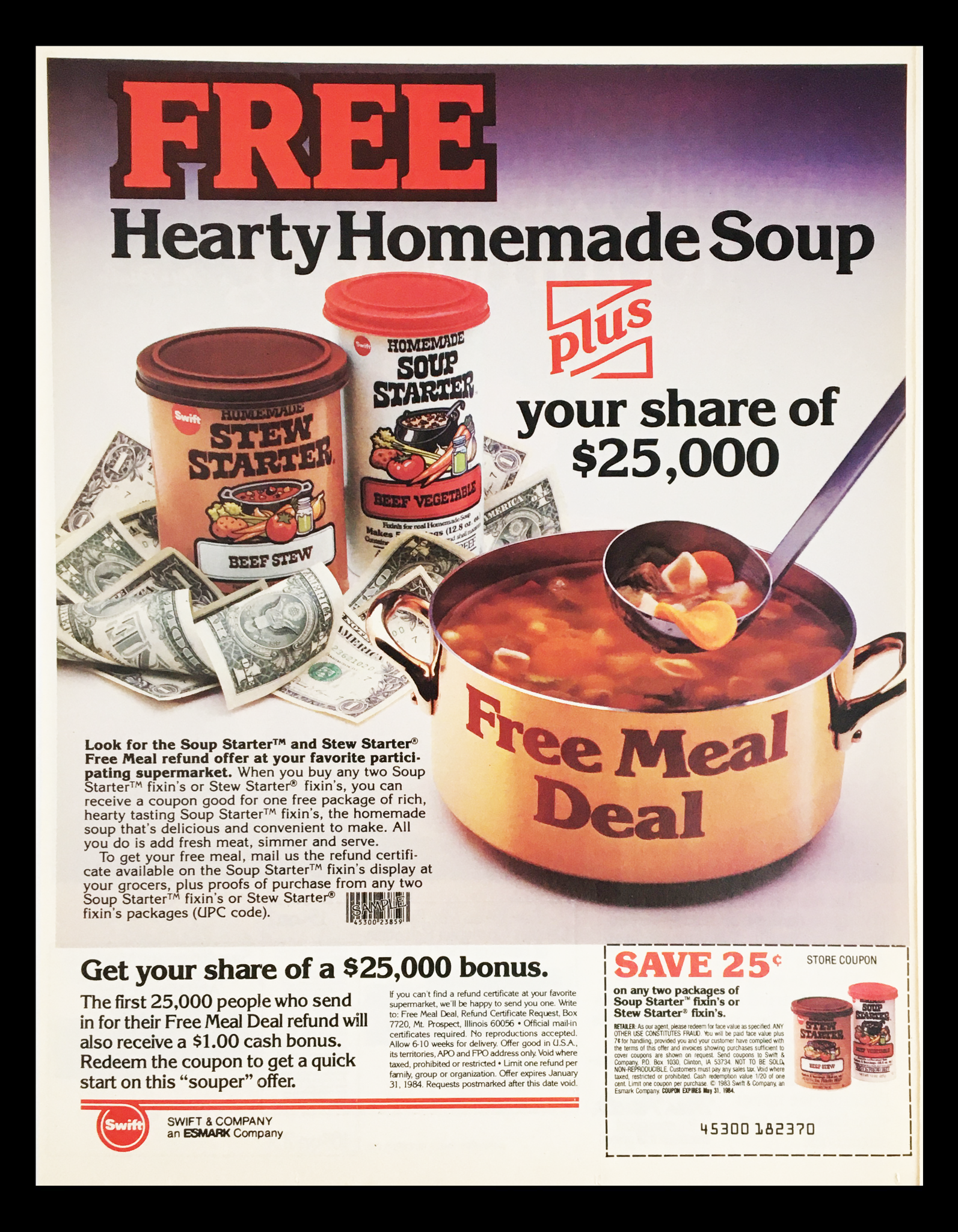 1984 Swift Homemade Stew Starter Circular Coupon Advertisement