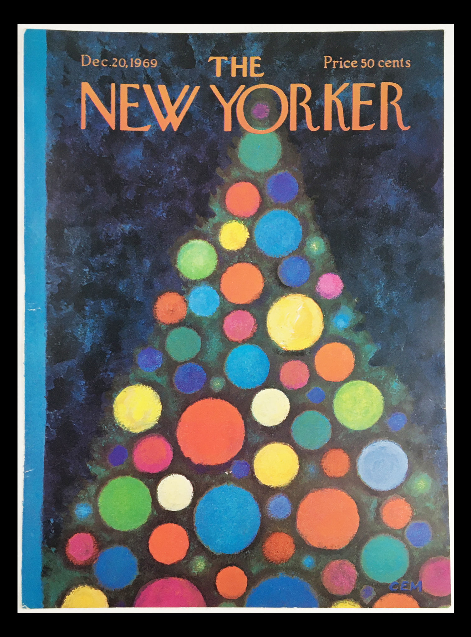 COVER ONLY The New Yorker December 20 1969 Full Cover Theme by Charles E. Martin