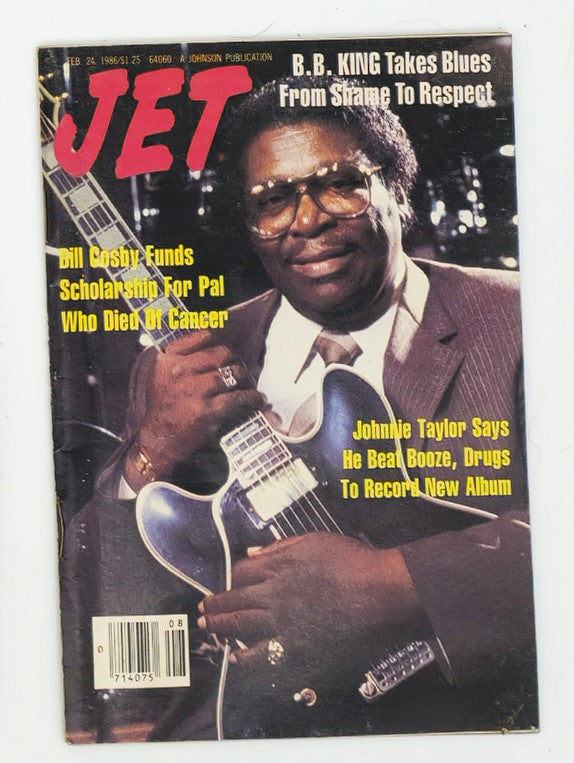 VTG Jet Magazine February 24 1986 B.B. King Cover and Johnnie Taylor No Label