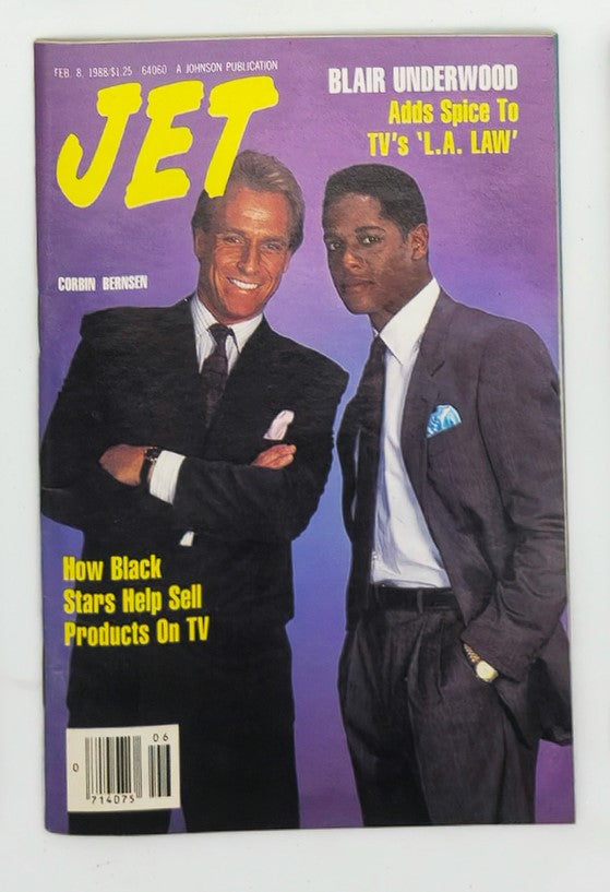 VTG Jet Magazine February 8 1988 Corbin Bernsen & Blair Underwood No Label