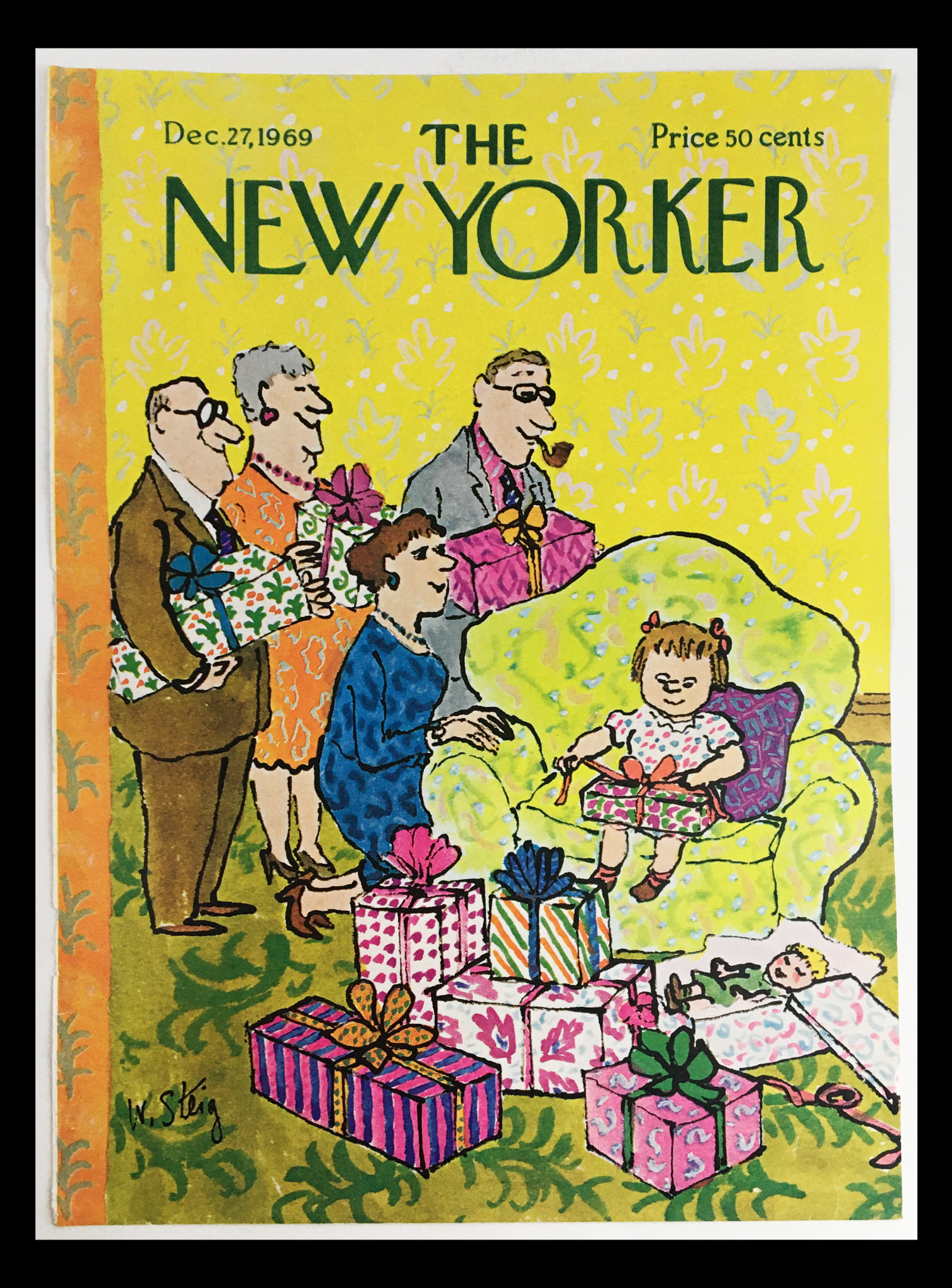 COVER ONLY The New Yorker December 27 1969 Full Cover Theme by William Steig