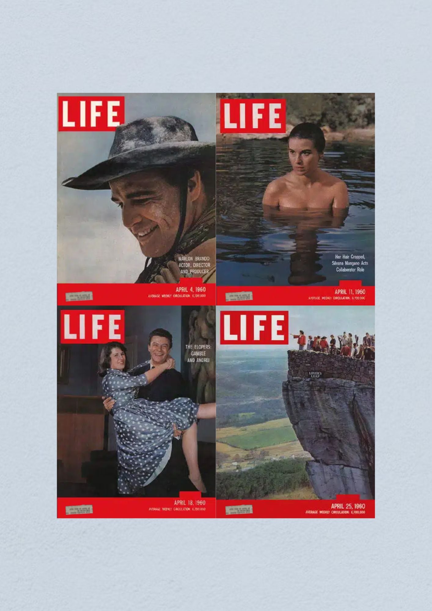 Life Magazine Lot of 4 Full Month April 1960 4, 11, 18, 25 Civil Rights Era