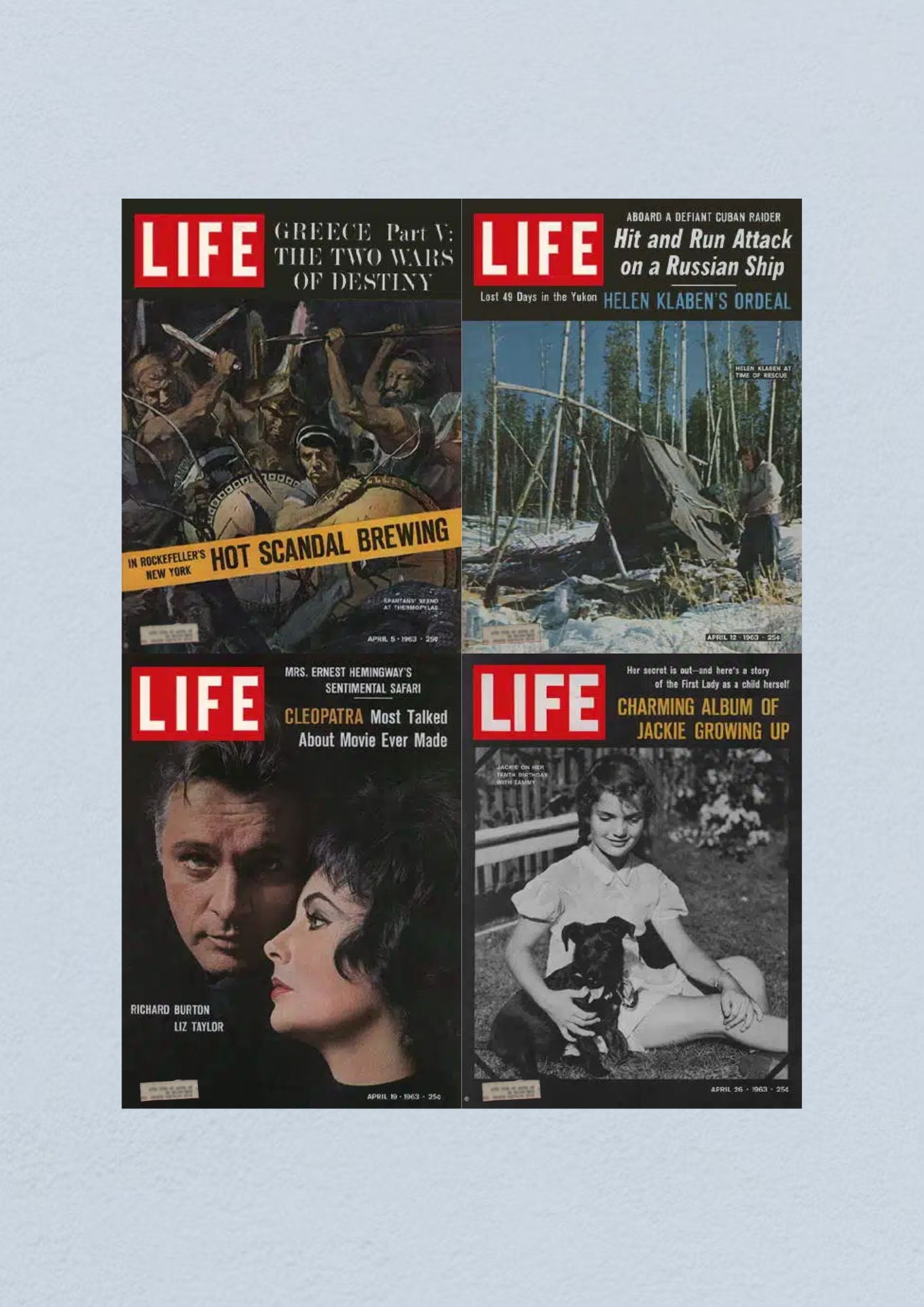 Life Magazine Lot of 4 Full Month April 1963 5, 12, 19, 26 Civil Rights Era