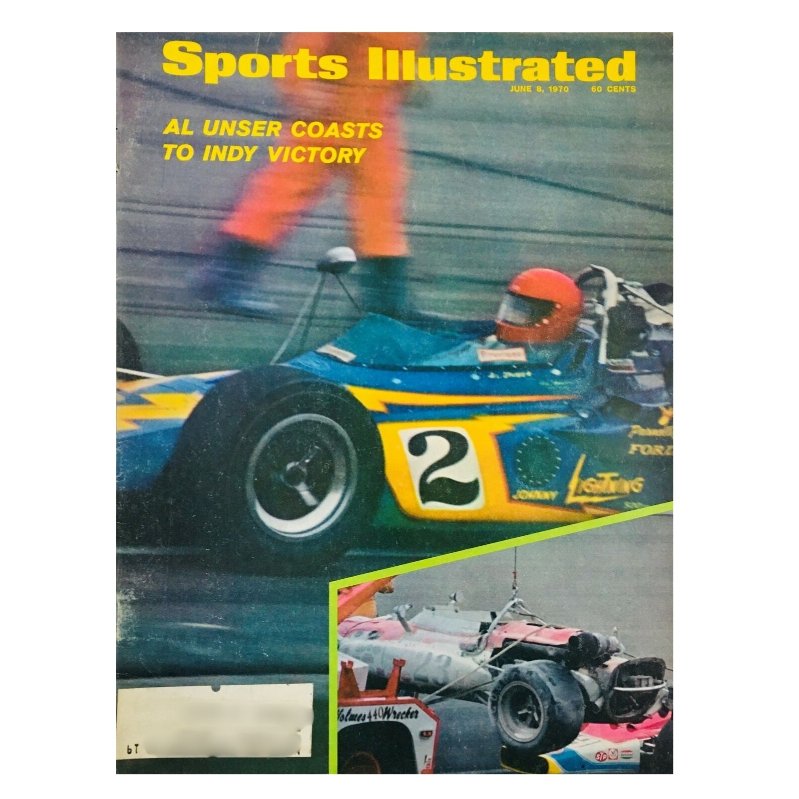 Lot of 5 1960s-1970s Sports Illustration Magazine Auto Racing Collection