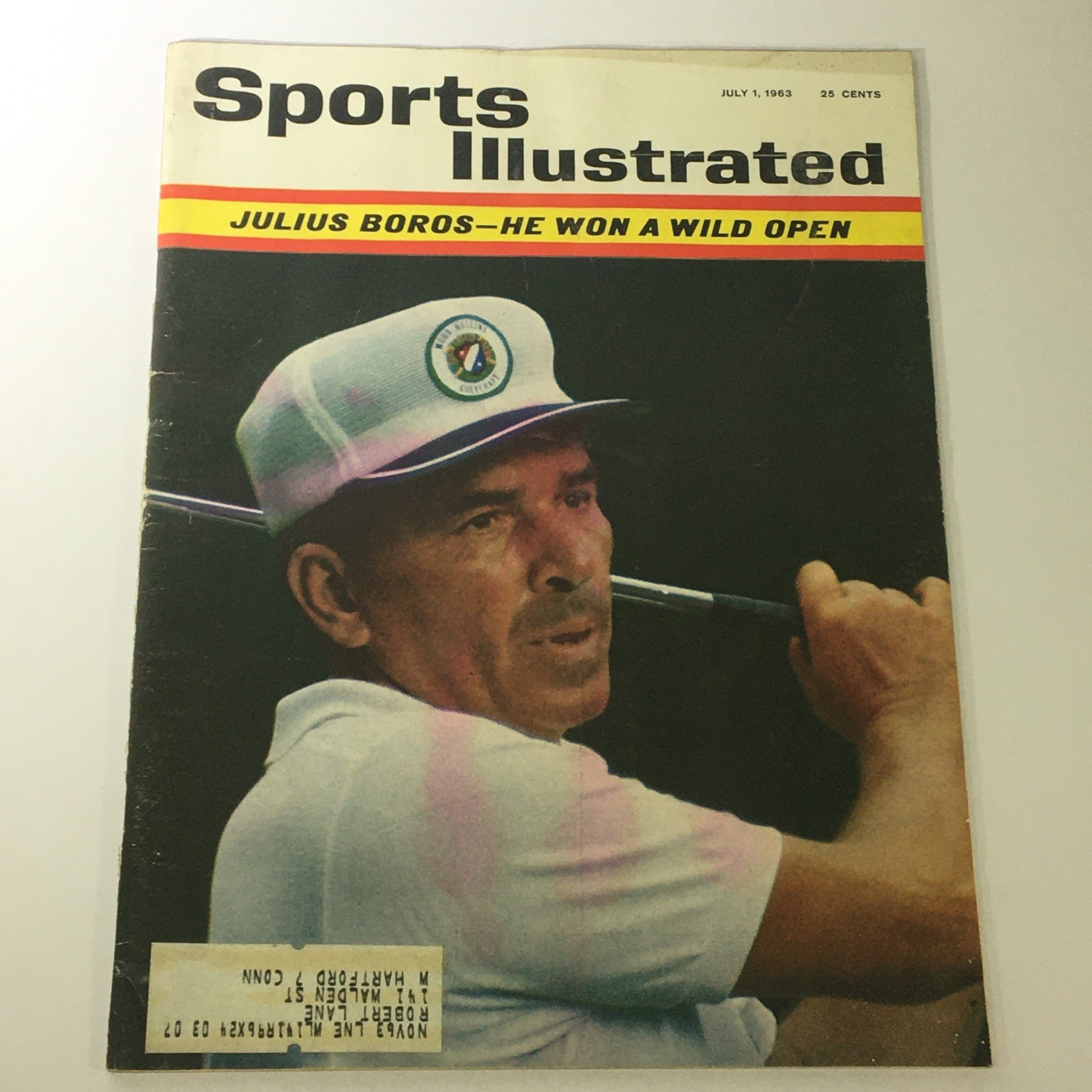 Sports Illustrated Magazine cover from July 1, 1963, featuring Julius Boros with the title 'He Won A Wild Open', part of the 1950s-1970s Sports Illustrated Golf Collection.