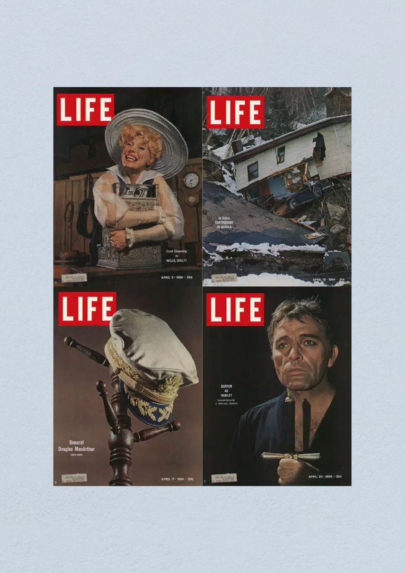 Life Magazine Lot of 4 Full Month April 1964 3, 10, 17, 24 Civil Rights Era