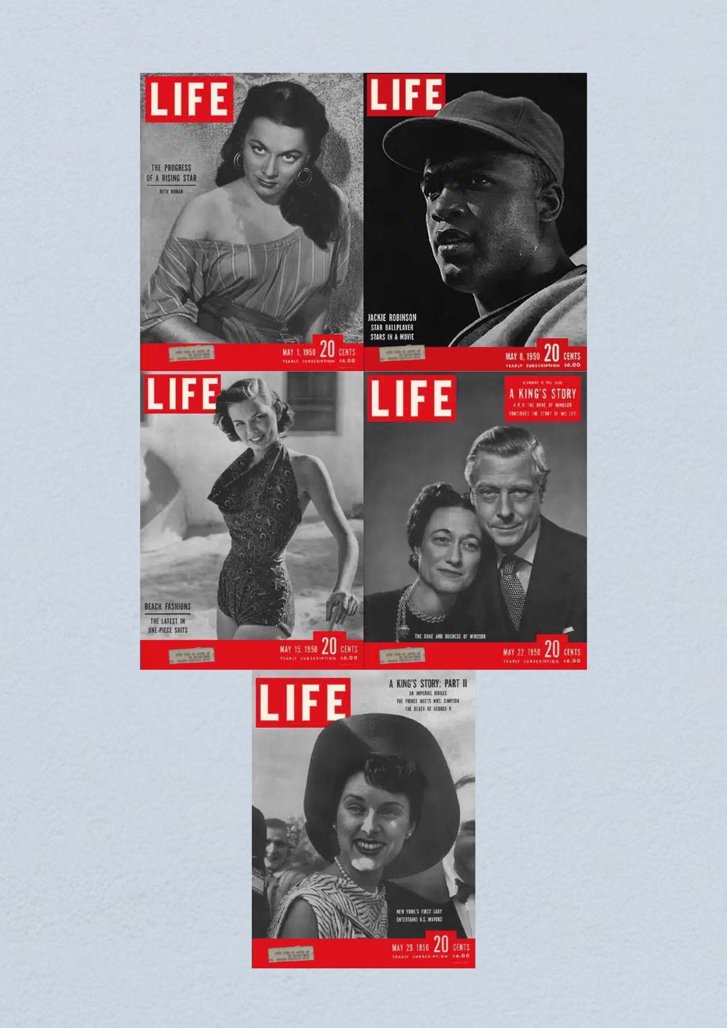 Life Magazine Lot of 5 Full Month May 1950 1, 8, 15, 22, 29