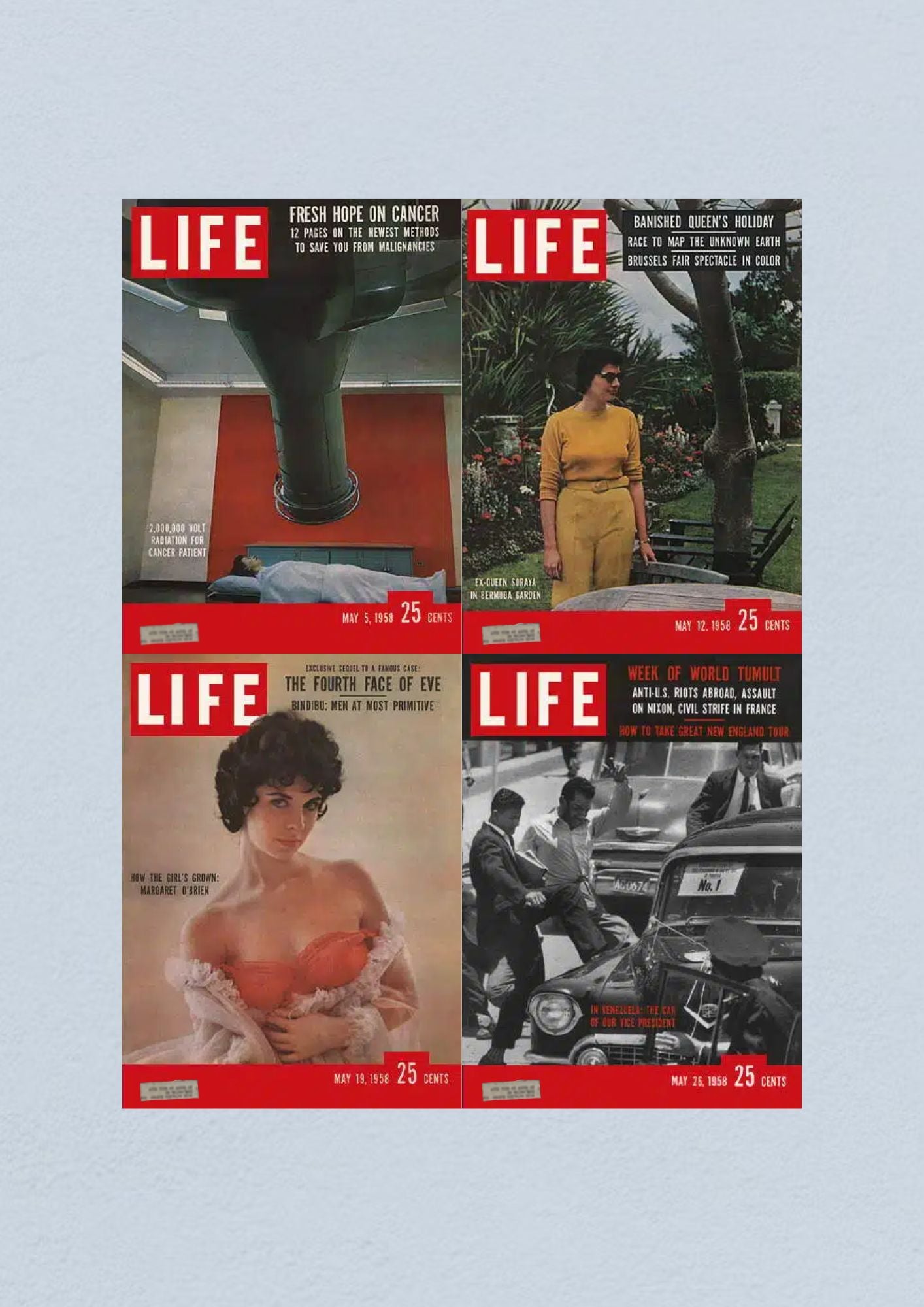 Life Magazine Lot of 4 Full Month May 1958 5, 12, 19, 26 Civil Rights Era