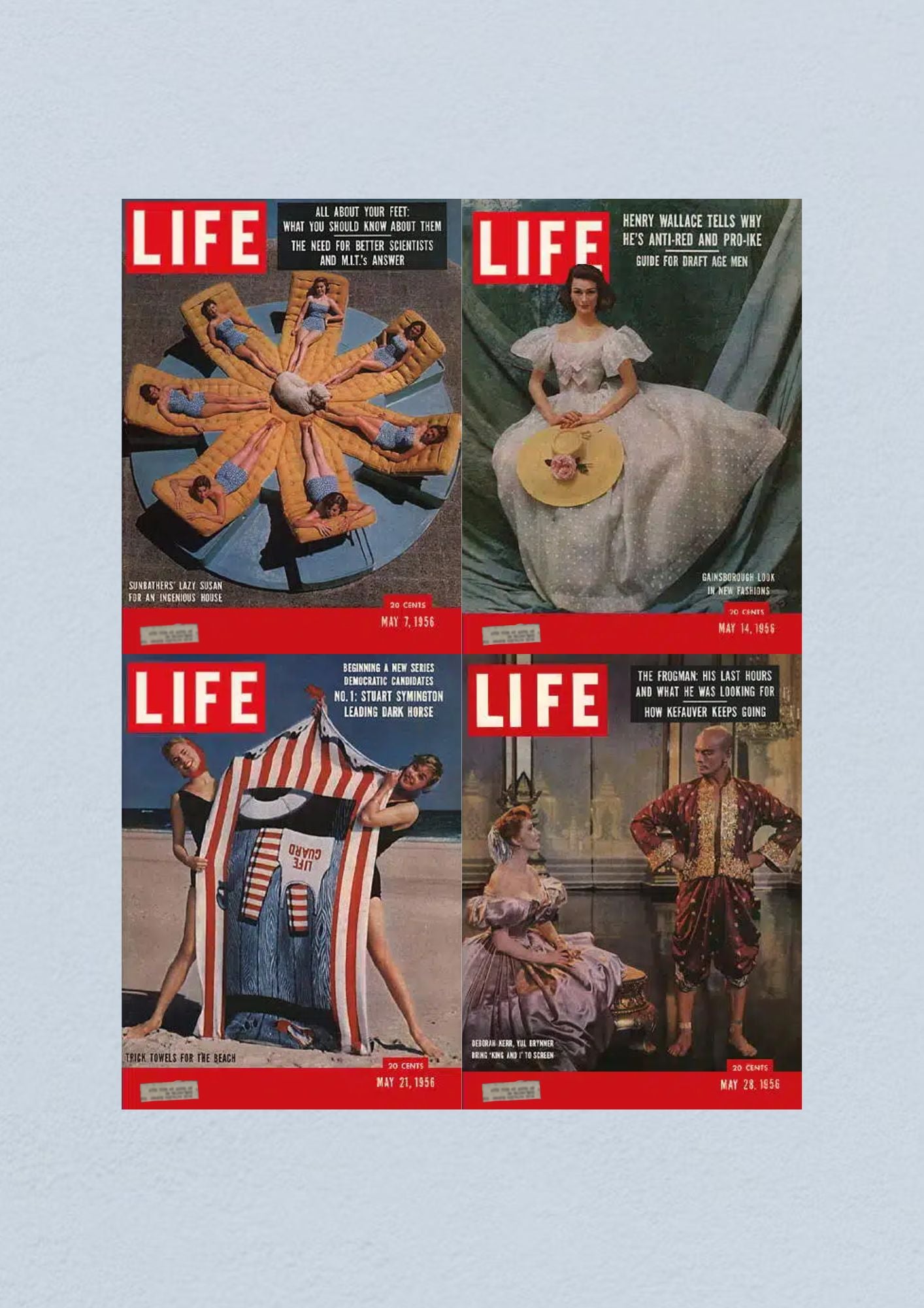 Life Magazine Lot of 4 Full Month of May 1956 7, 14, 21, 28 Civil Rights Era