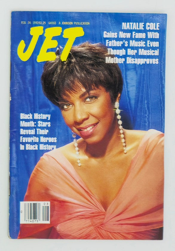 VTG Jet Magazine February 24 1992 Natalie Cole Fame w Father's Music No Label