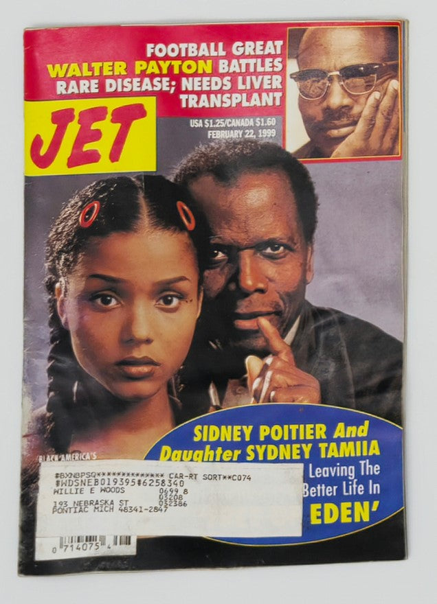 Jet Magazine February 22 1999 Sidney Poitier and Daughter Sydney Tamiia