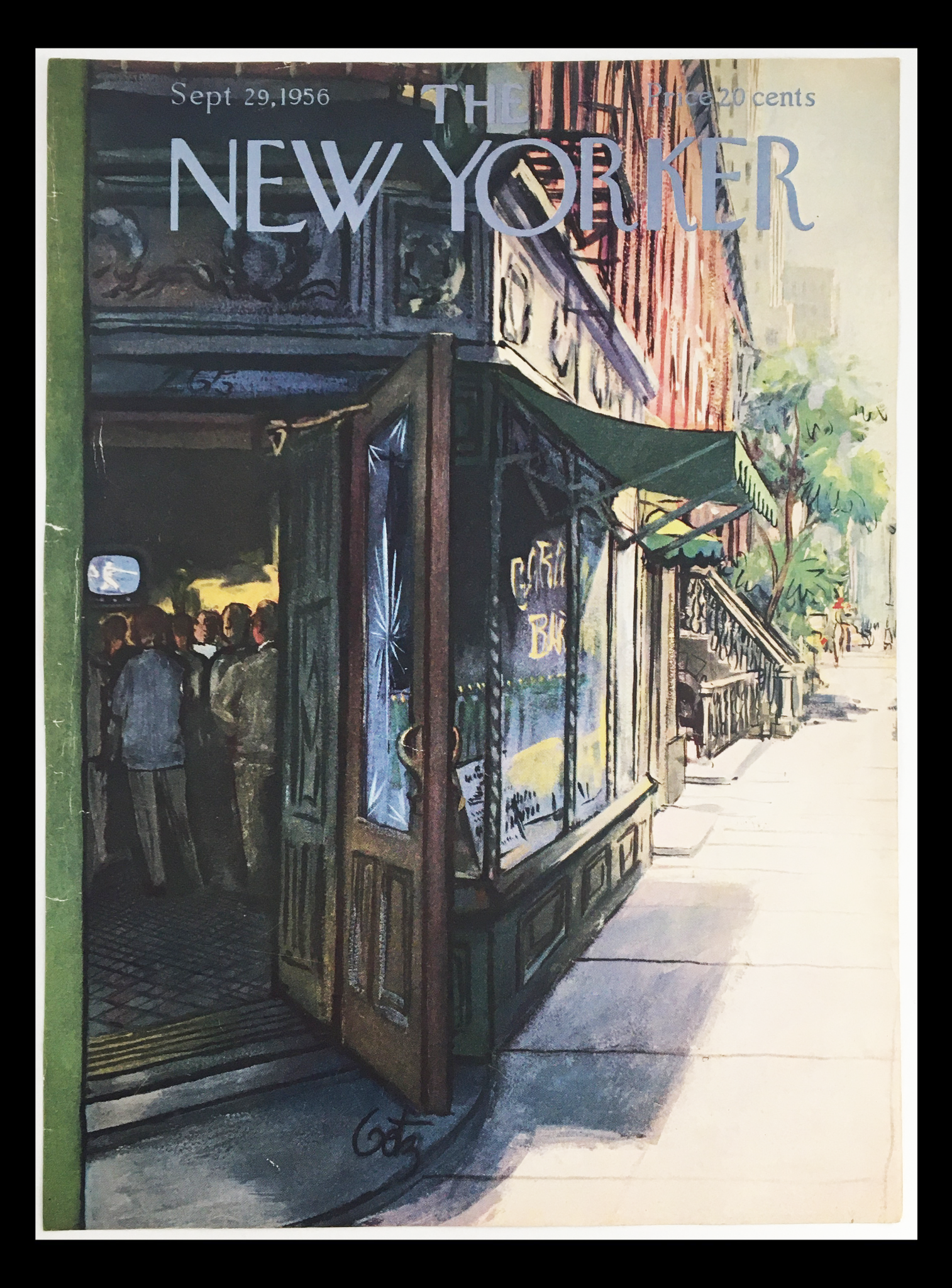 COVER ONLY The New Yorker September 29 1956 Full Cover Theme by Arthur Getz