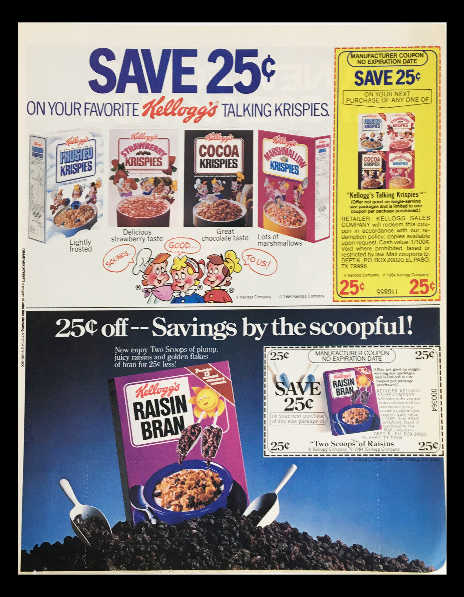 1984 Kellogg's C-3P0's Cereal Circular Coupon Advertisement