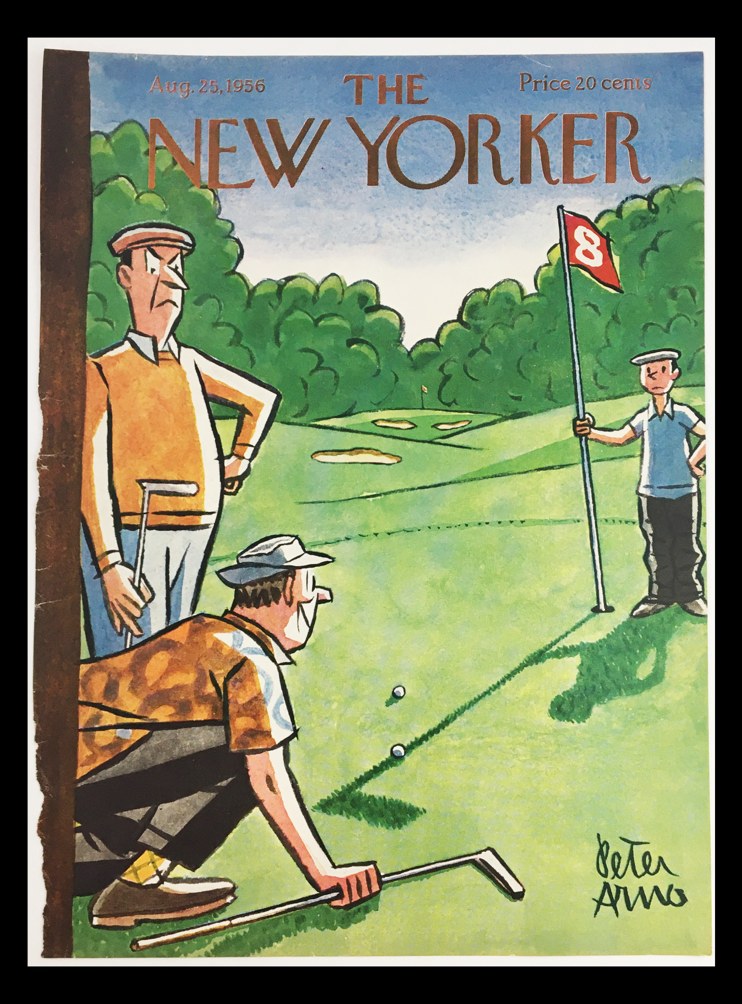 COVER ONLY The New Yorker August 25 1956 Full Cover Theme by Peter Arno