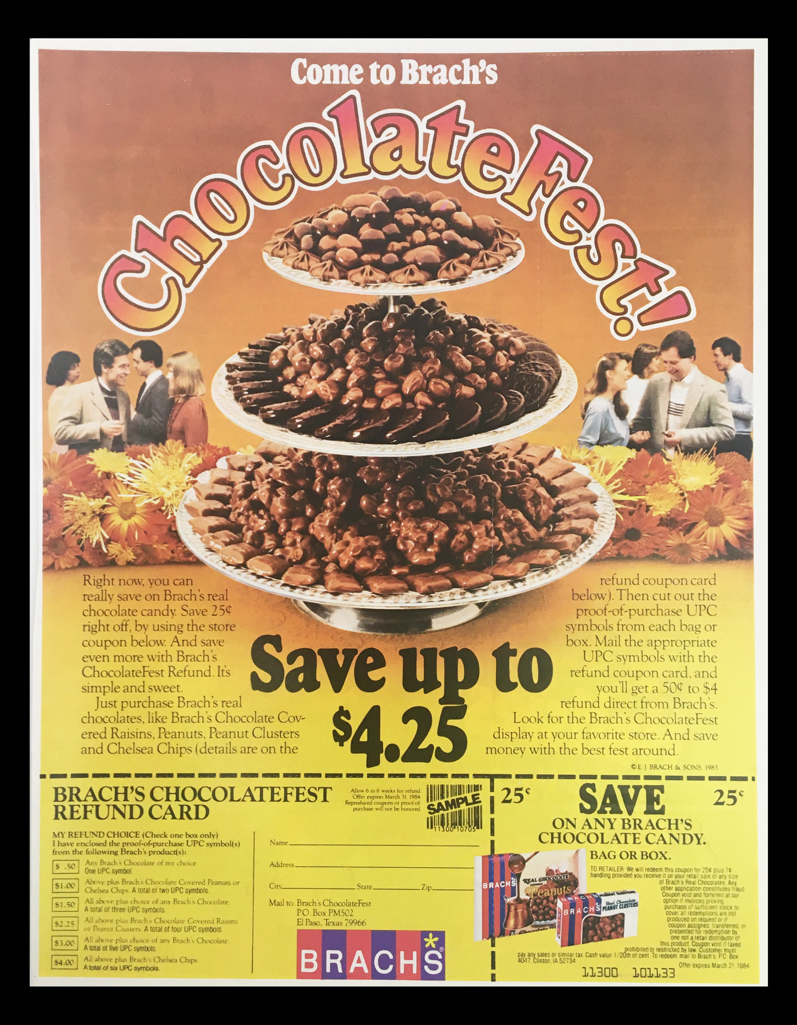 1984 Brach's Chocolate Candy Fest Circular Coupon Advertisement