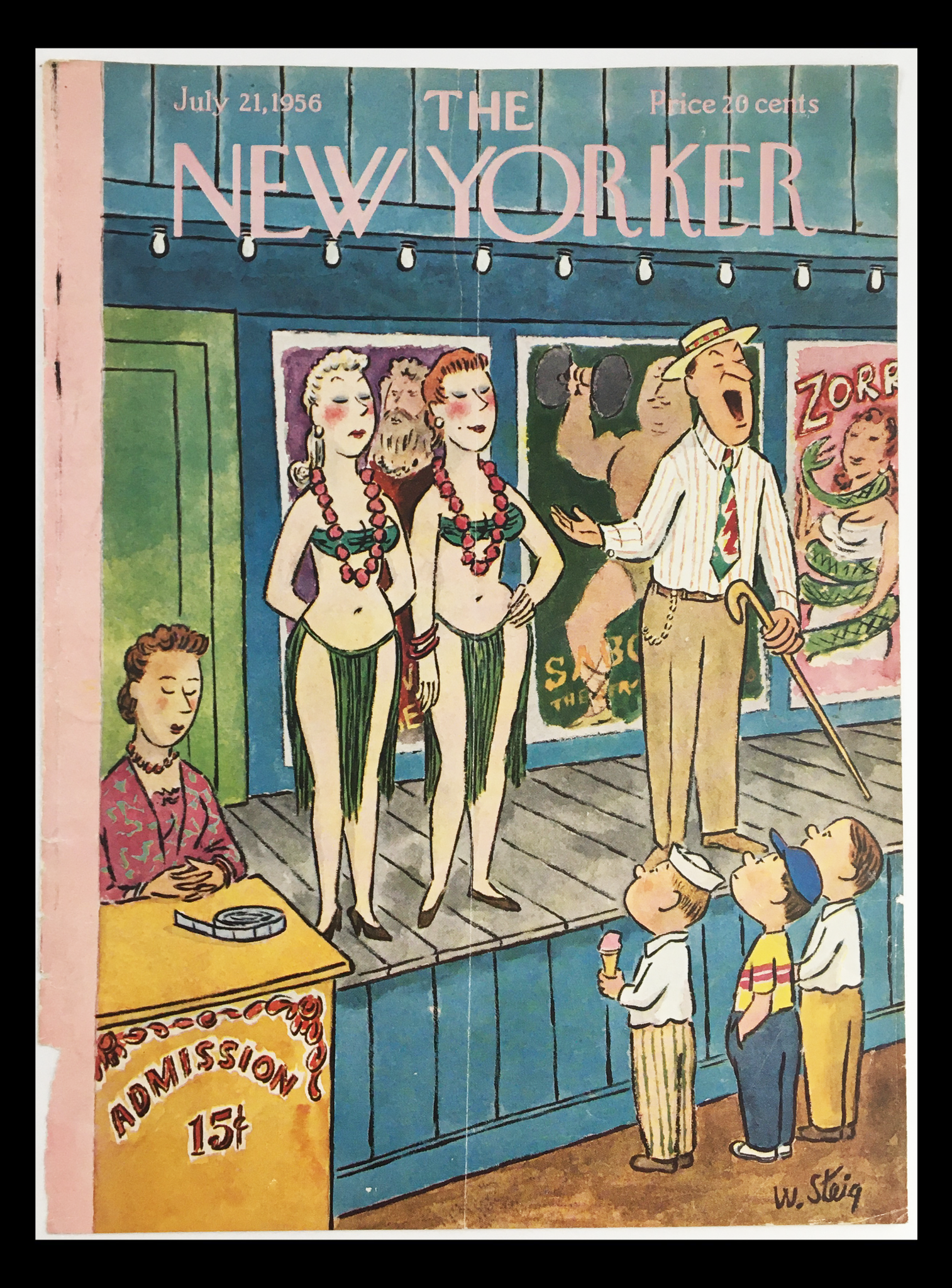 COVER ONLY The New Yorker July 21 1956 Full Cover Theme by William Steig