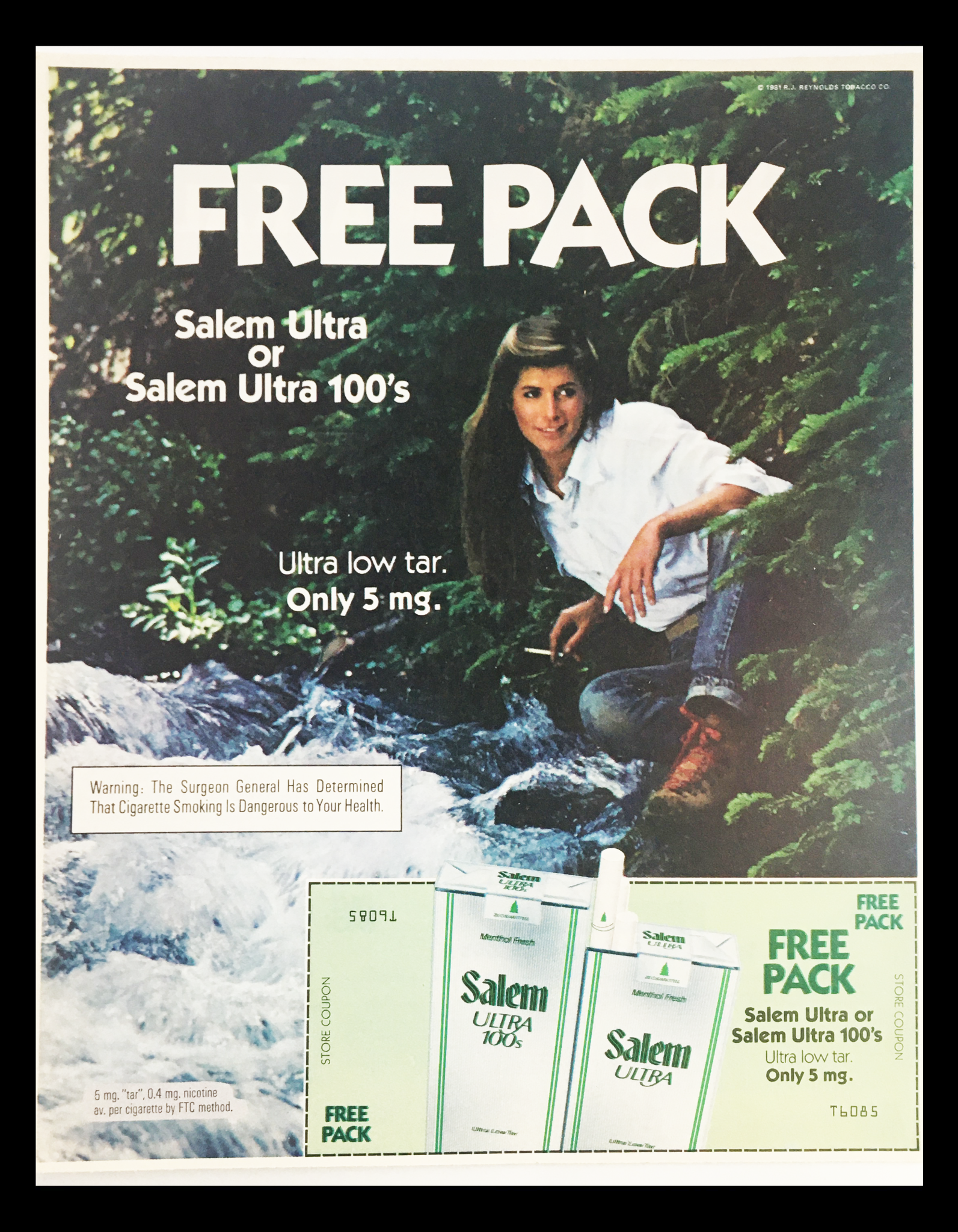 1981 Salem Ultra 100s  Circular Advertisement