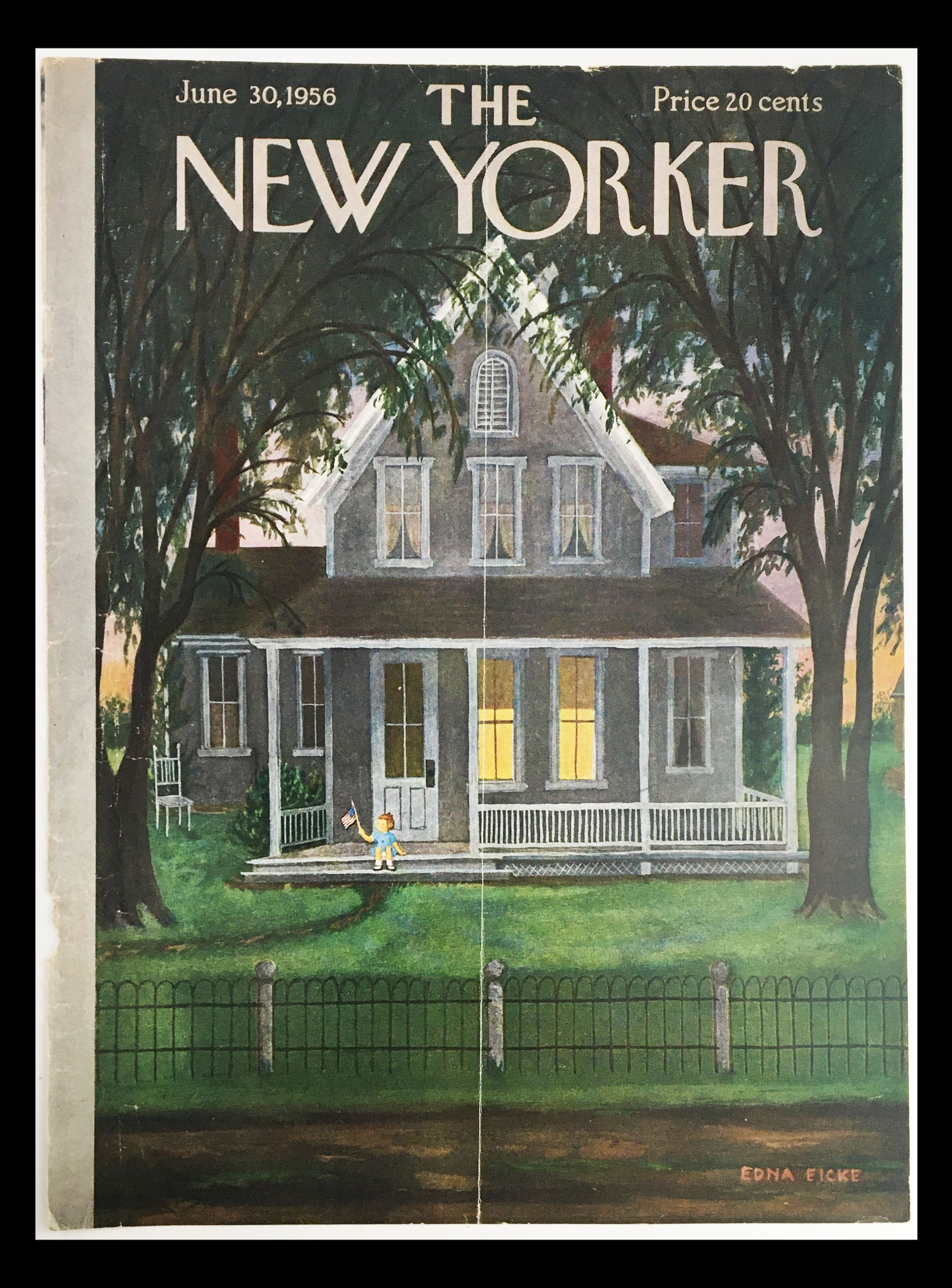 COVER ONLY The New Yorker June 30 1956 Full Cover Theme by Edna Eicke