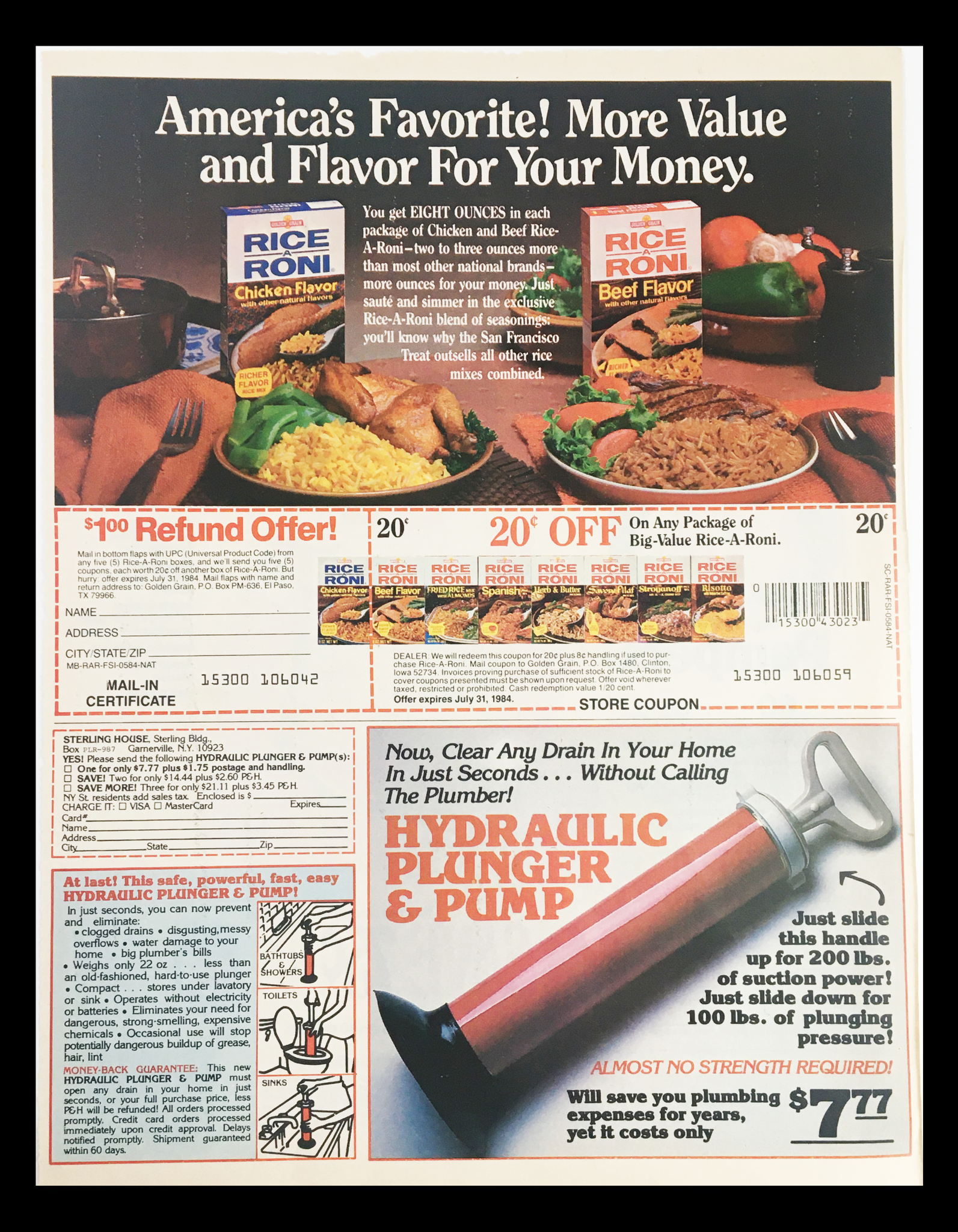 1983 Pampers & Fisher-Price Free Bib Circular Coupon Advertisement