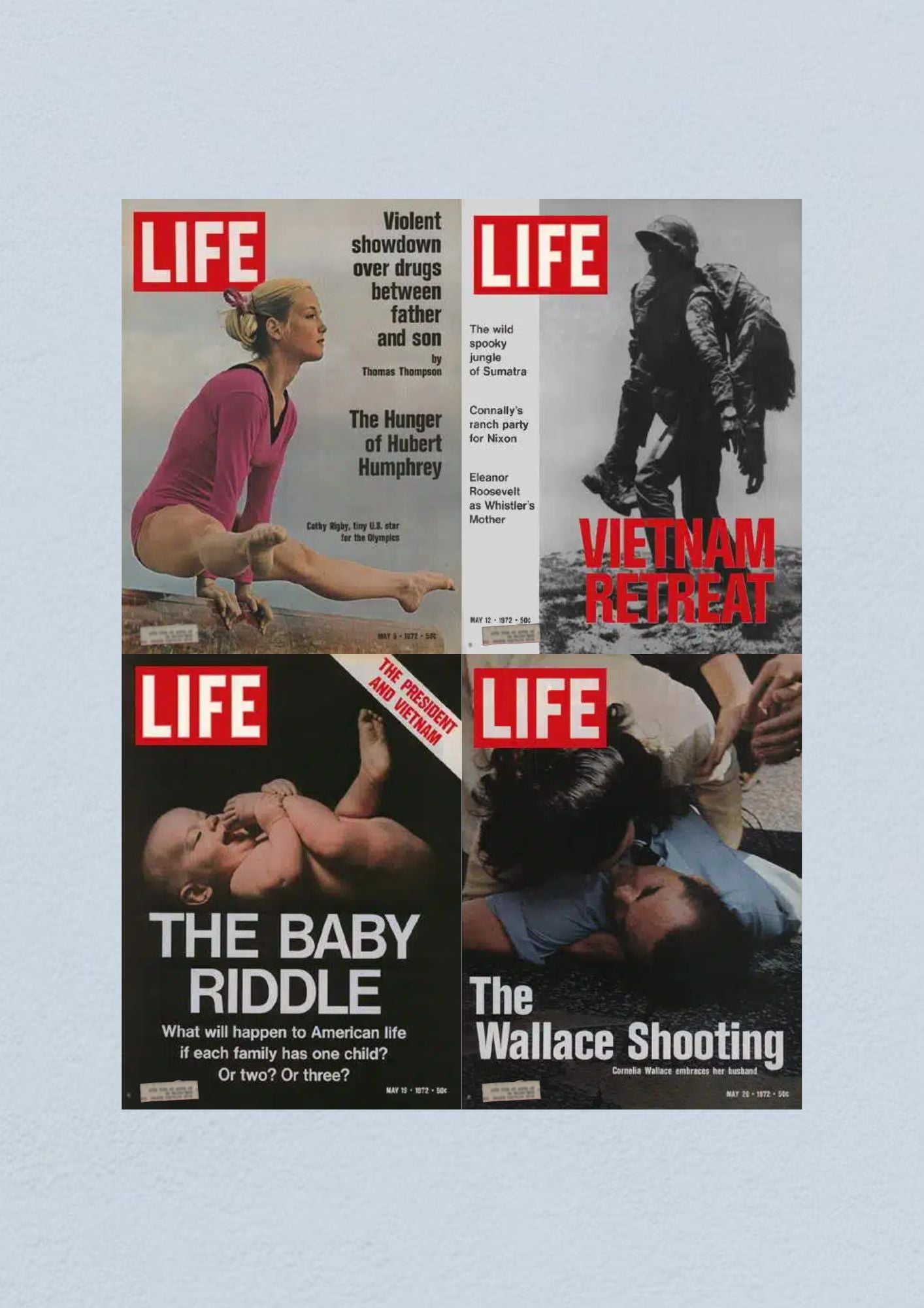 Life Magazine Lot of 4 Full Month of May 1972 5, 12, 19, 26