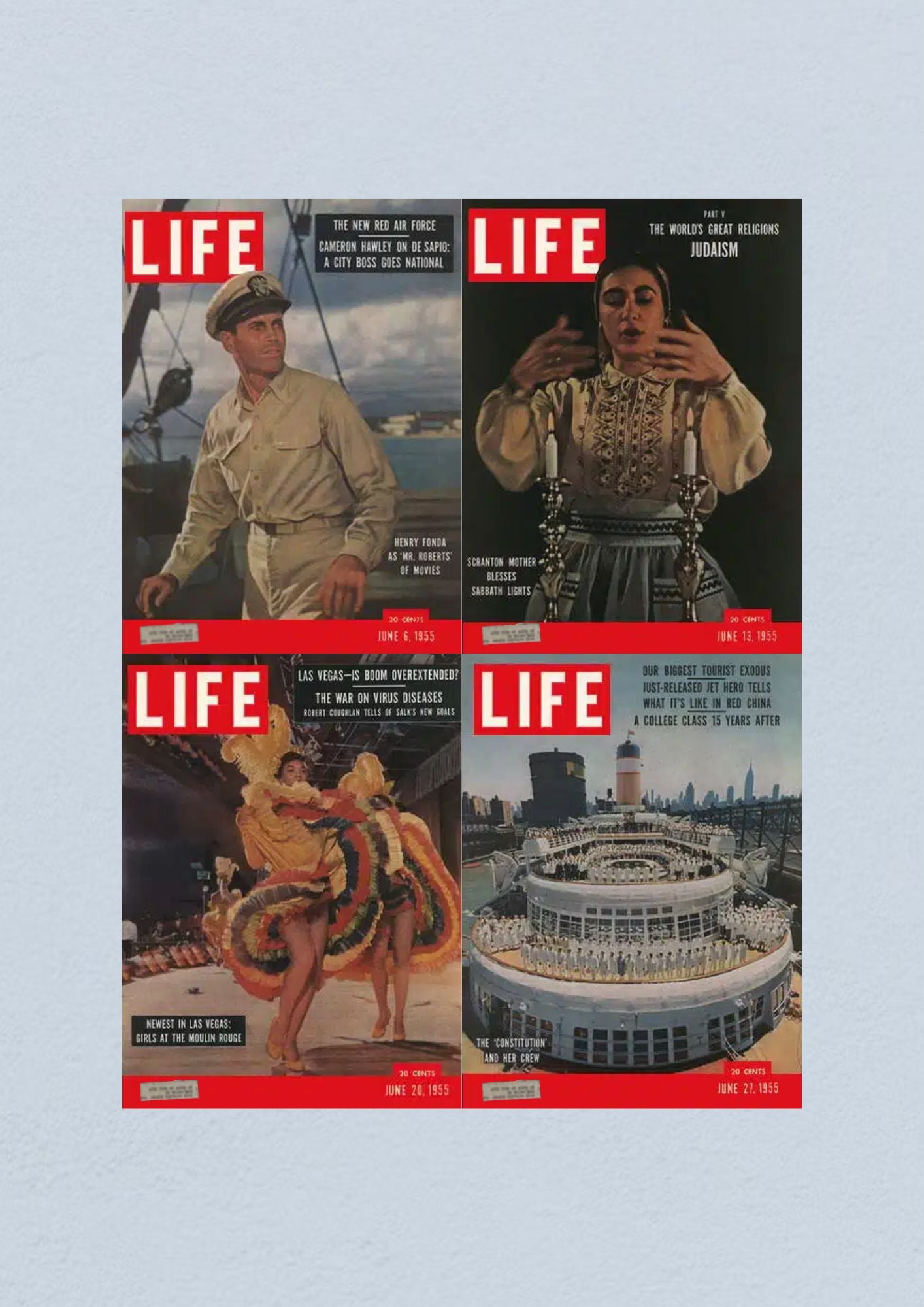 Life Magazine Lot of 4 Full Month of June 1955 6, 13, 20, 27 Civil Rights Era