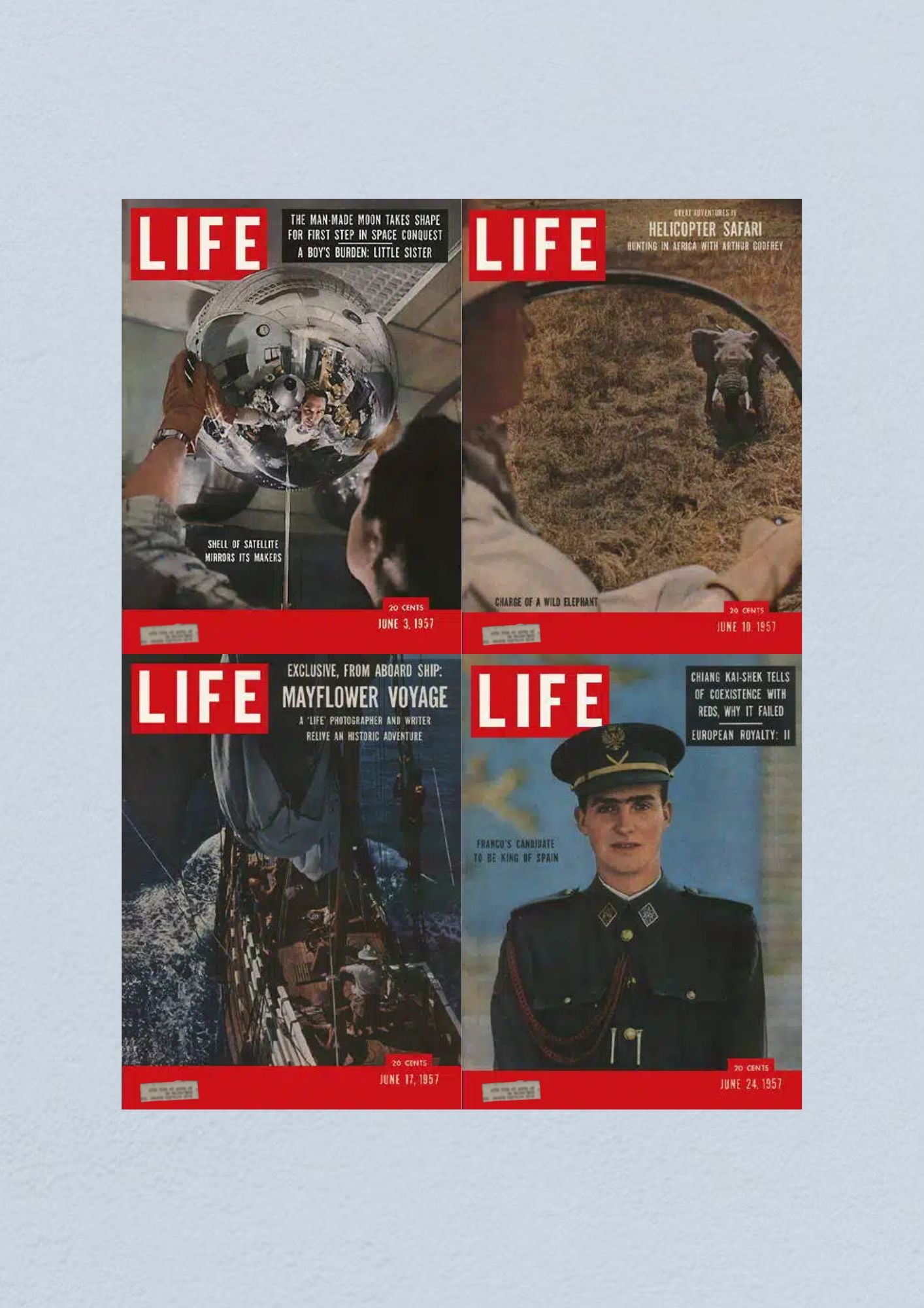 Life Magazine Lot of 4 Full Month June 1957 3, 10, 17, 24 Civil Rights Era