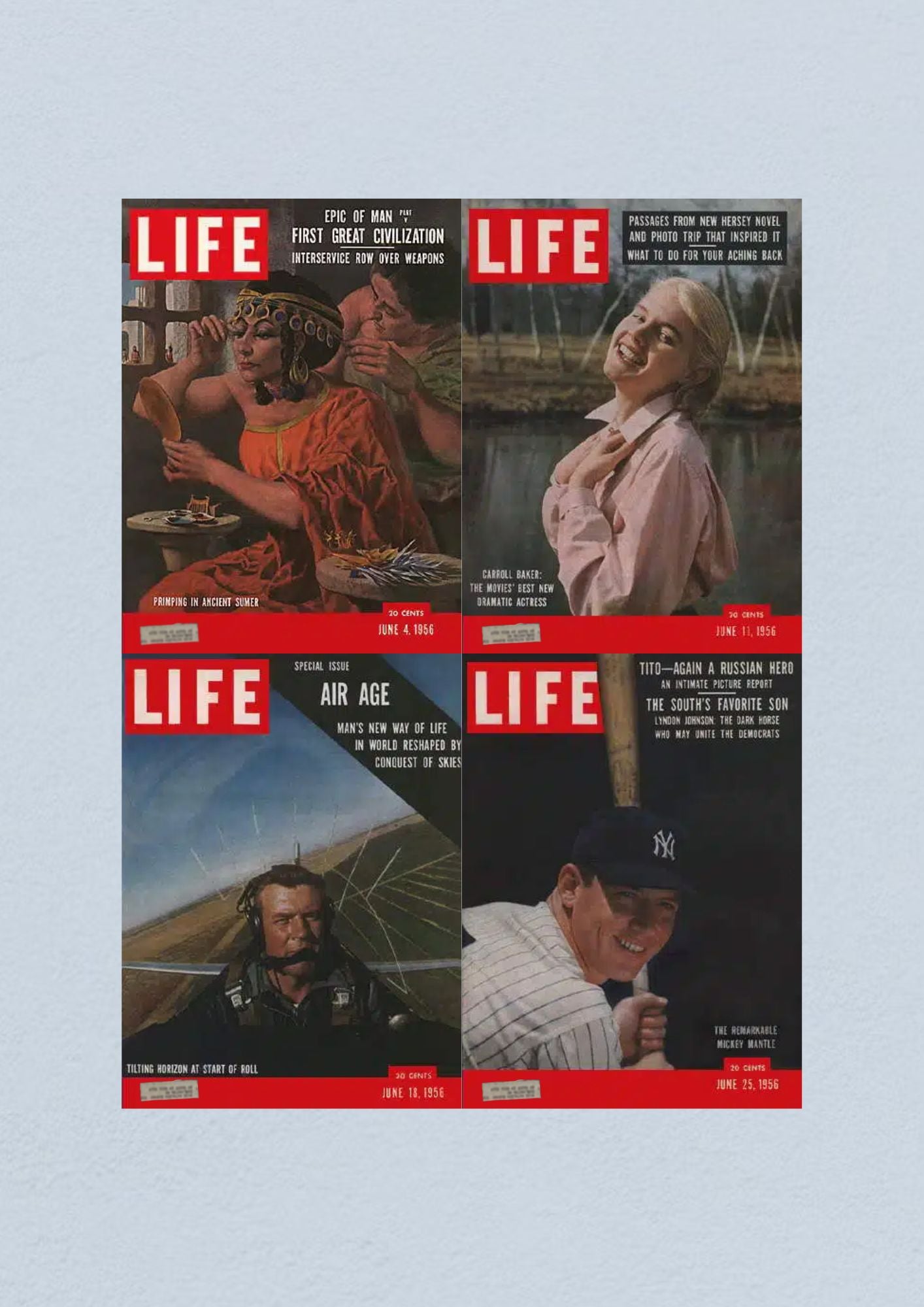 Life Magazine Lot of 4 Full Month June 1956 4, 11, 18, 25 Civil Rights Era