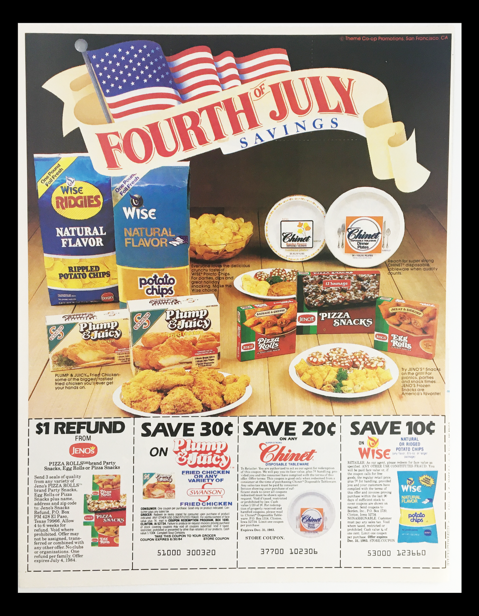 1983 Heinz All-American 4th of July Favorites Circular Coupon Advertisement