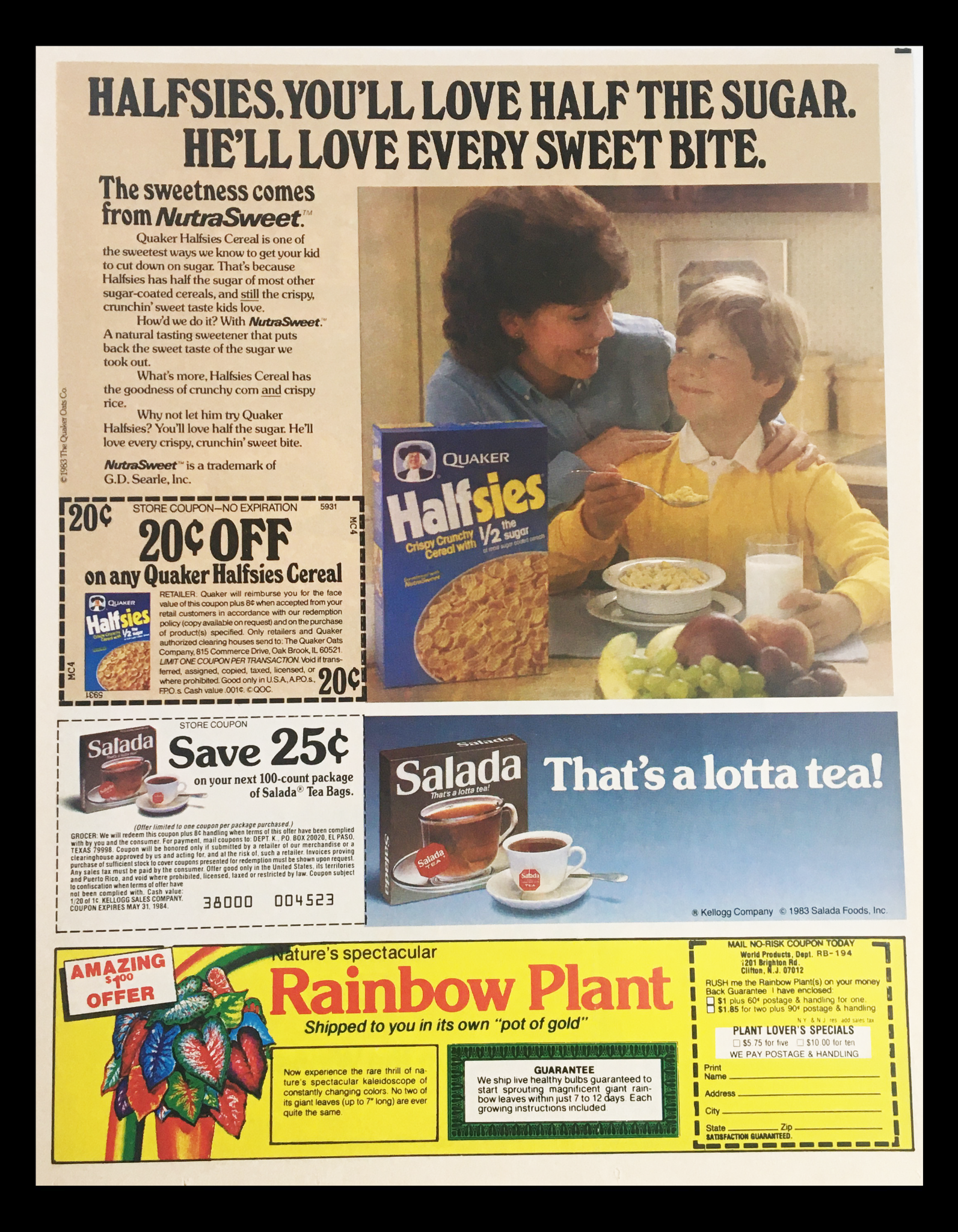 1984 Ragu Pizza Quick Kit Circular Coupon Advertisement