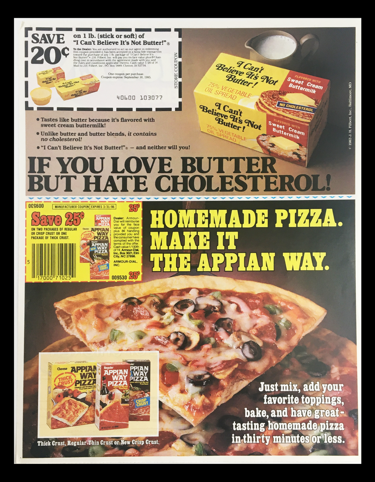 1985 Heinz, Ore-Ida & Mazola Free Chicken Circular Coupon Advertisement