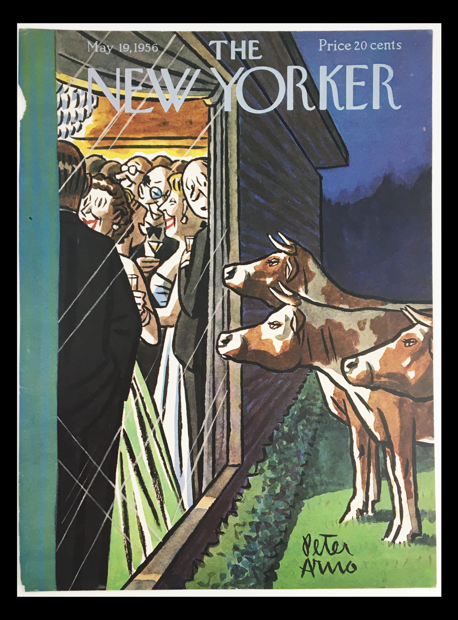 COVER ONLY The New Yorker May 19 1956 Full Cover Theme by Peter Arno