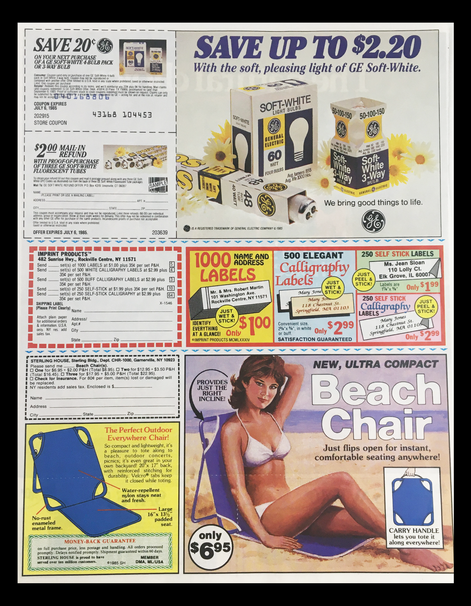 1985 Taster's Choice Decaffeinated Coffee Circular Coupon Advertisement
