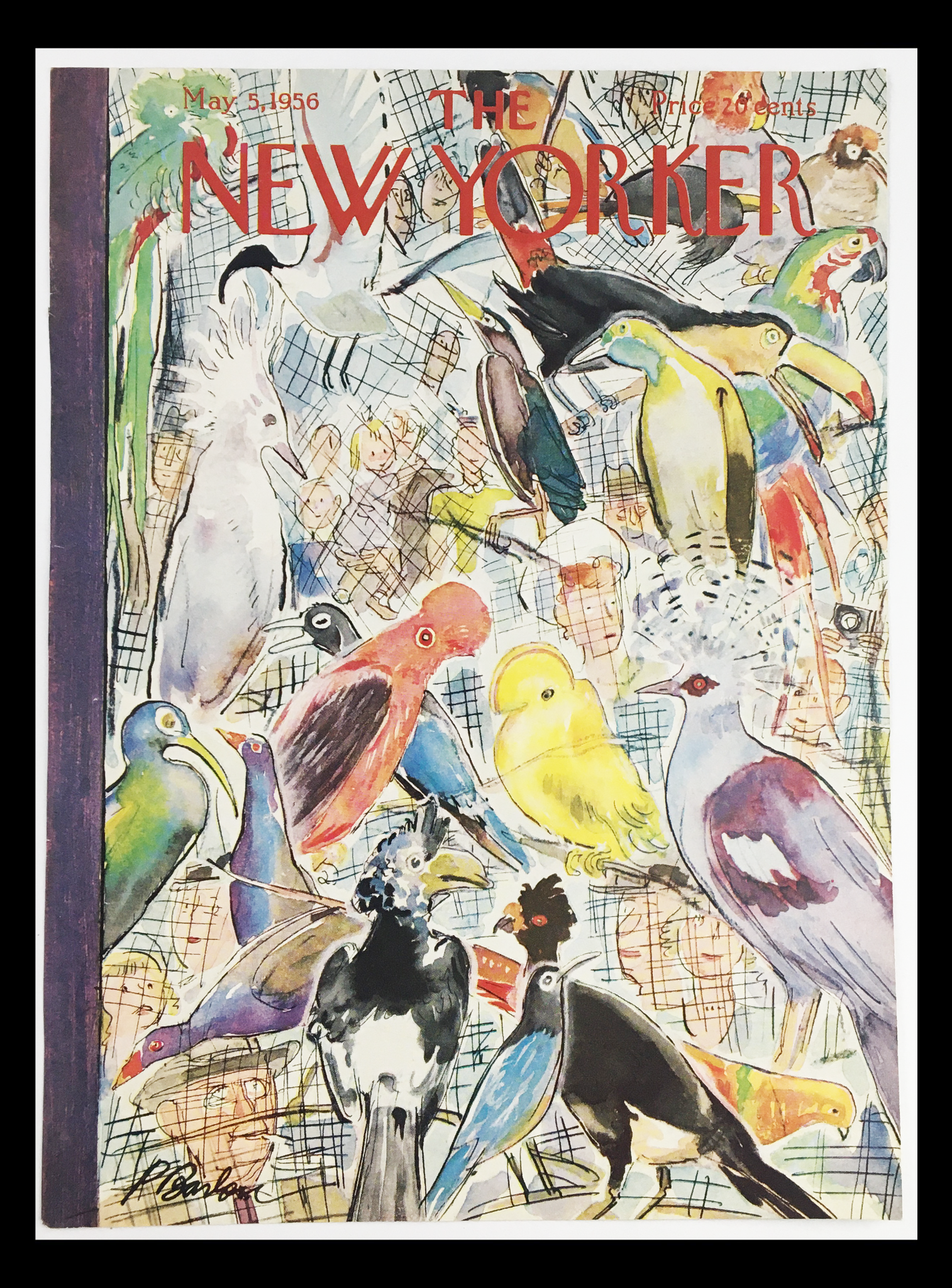 COVER ONLY The New Yorker May 5 1956 Full Cover Theme by Perry Barlow