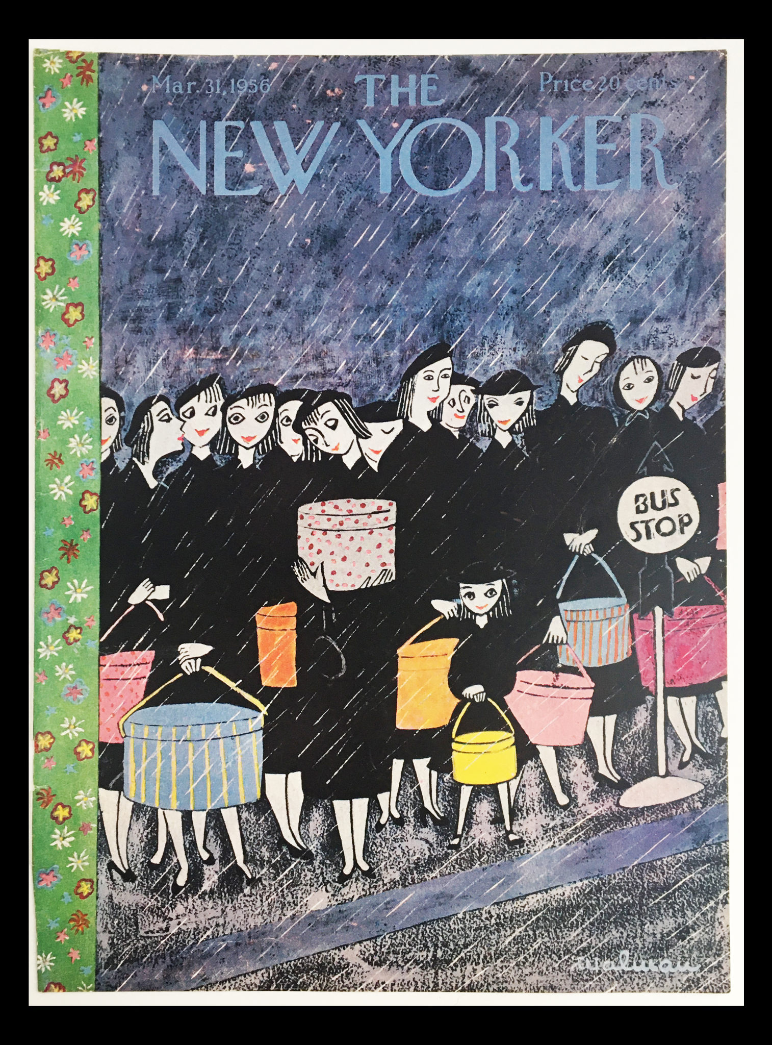 COVER ONLY The New Yorker March 31 1956 Full Cover Theme by Christina Malman