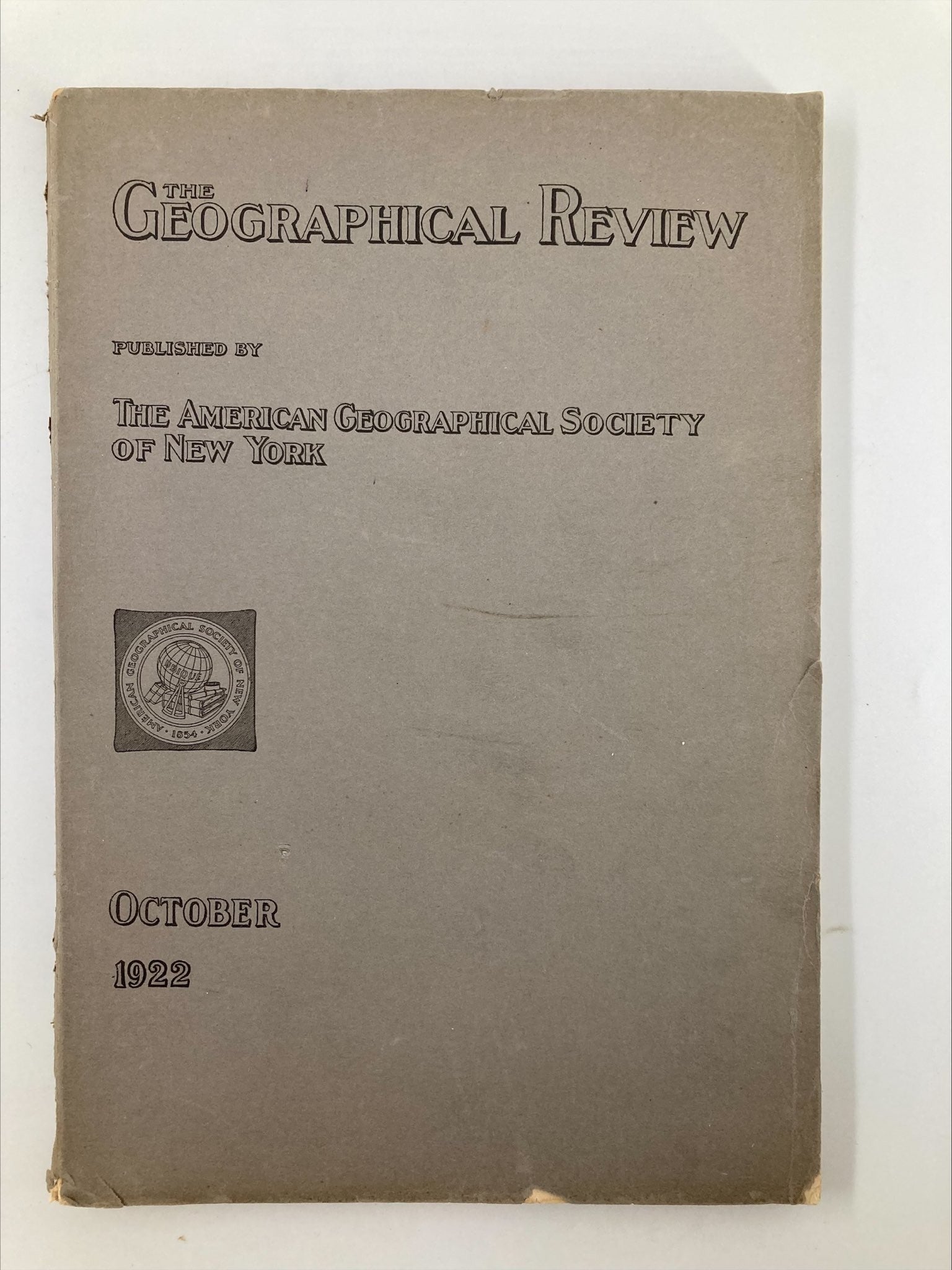 The Geographical Review by The American Geographical Society October 1922