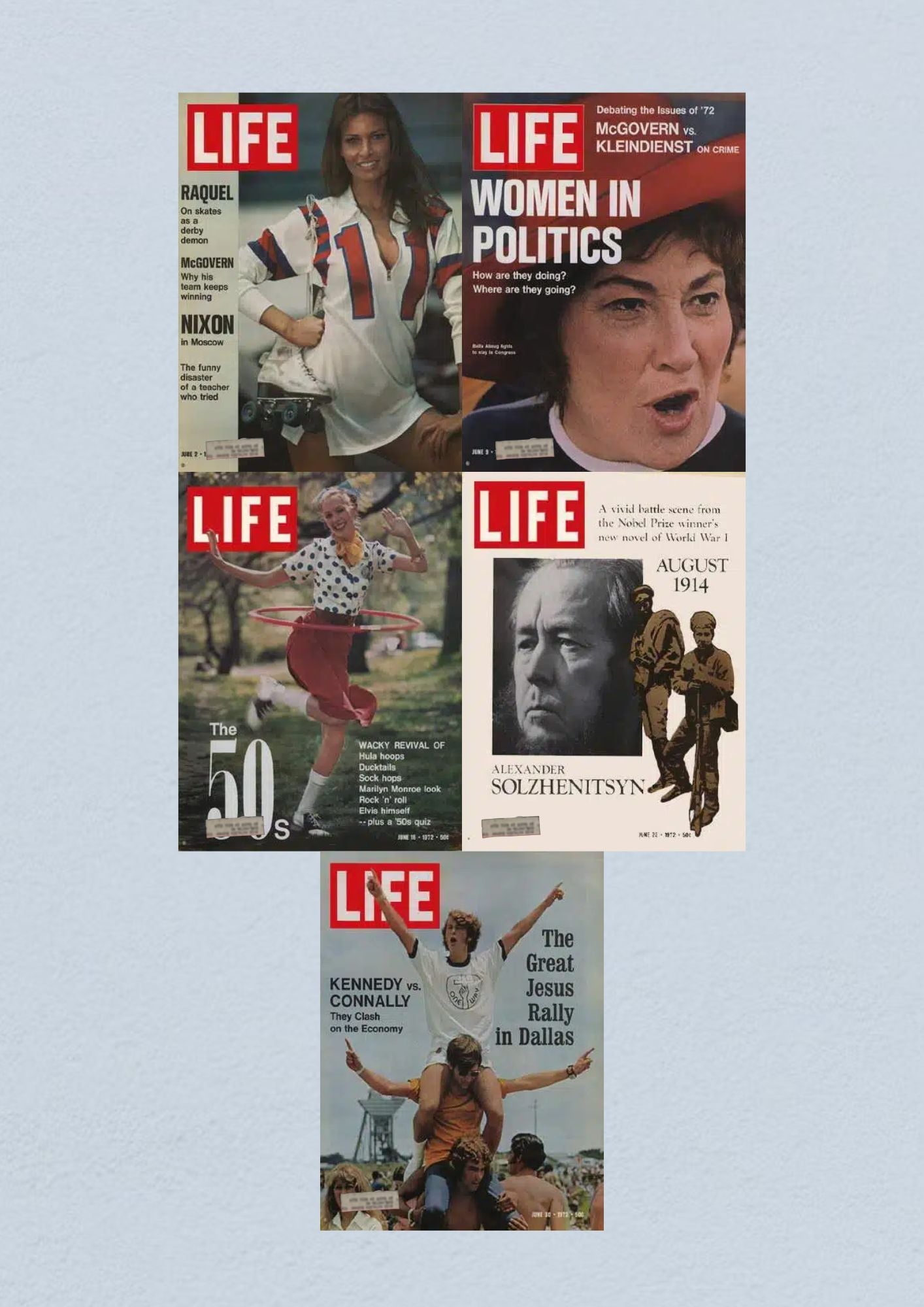 Life Magazine Lot of 5 Full Month of June 1972 2, 9, 16, 23, 30