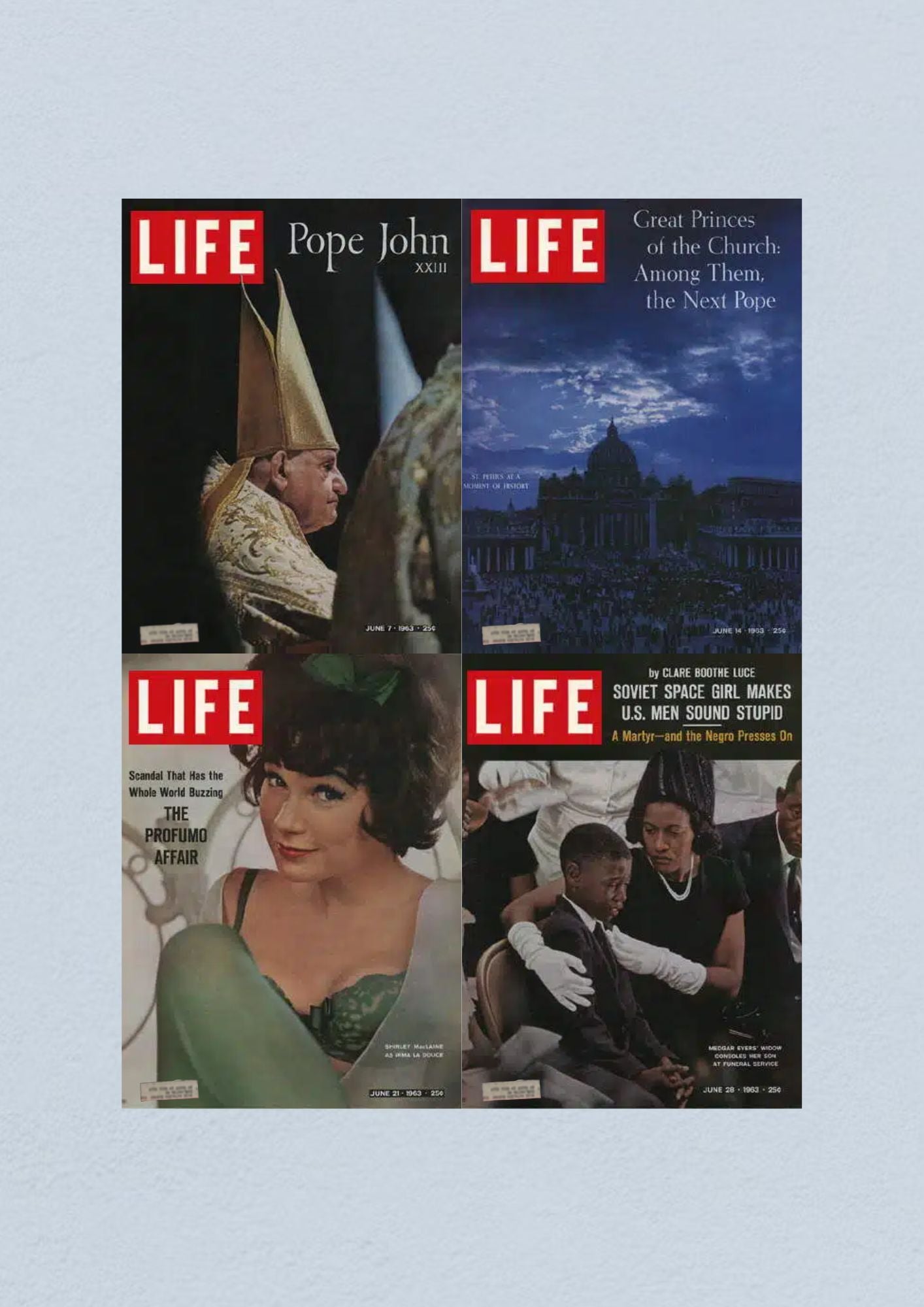 Life Magazine Lot of 4 Full Month June 1963 7, 14, 21, 28 Civil Rights Era