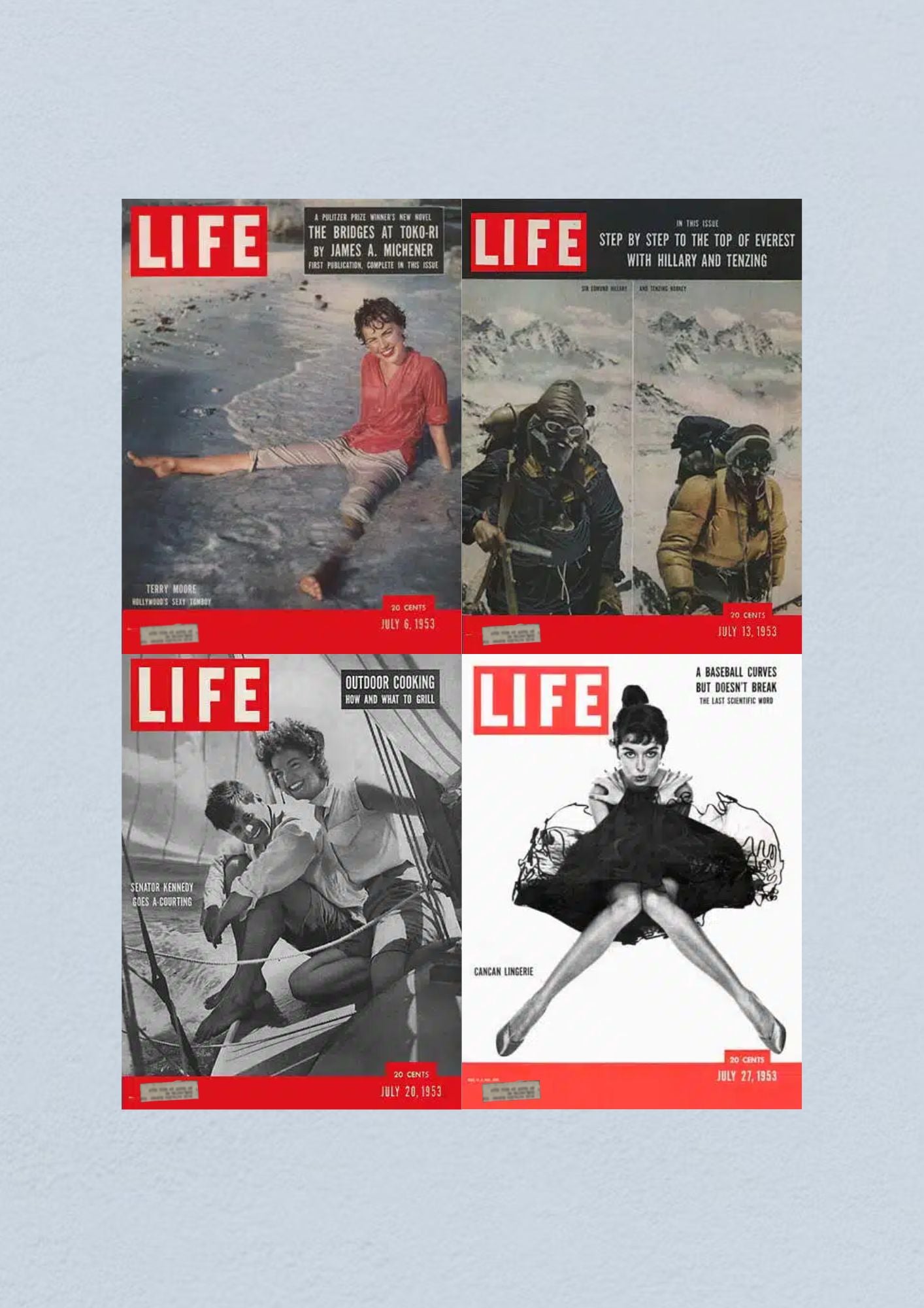 Life Magazine Lot of 4 Full Month of July 1953 6, 13, 20, 27