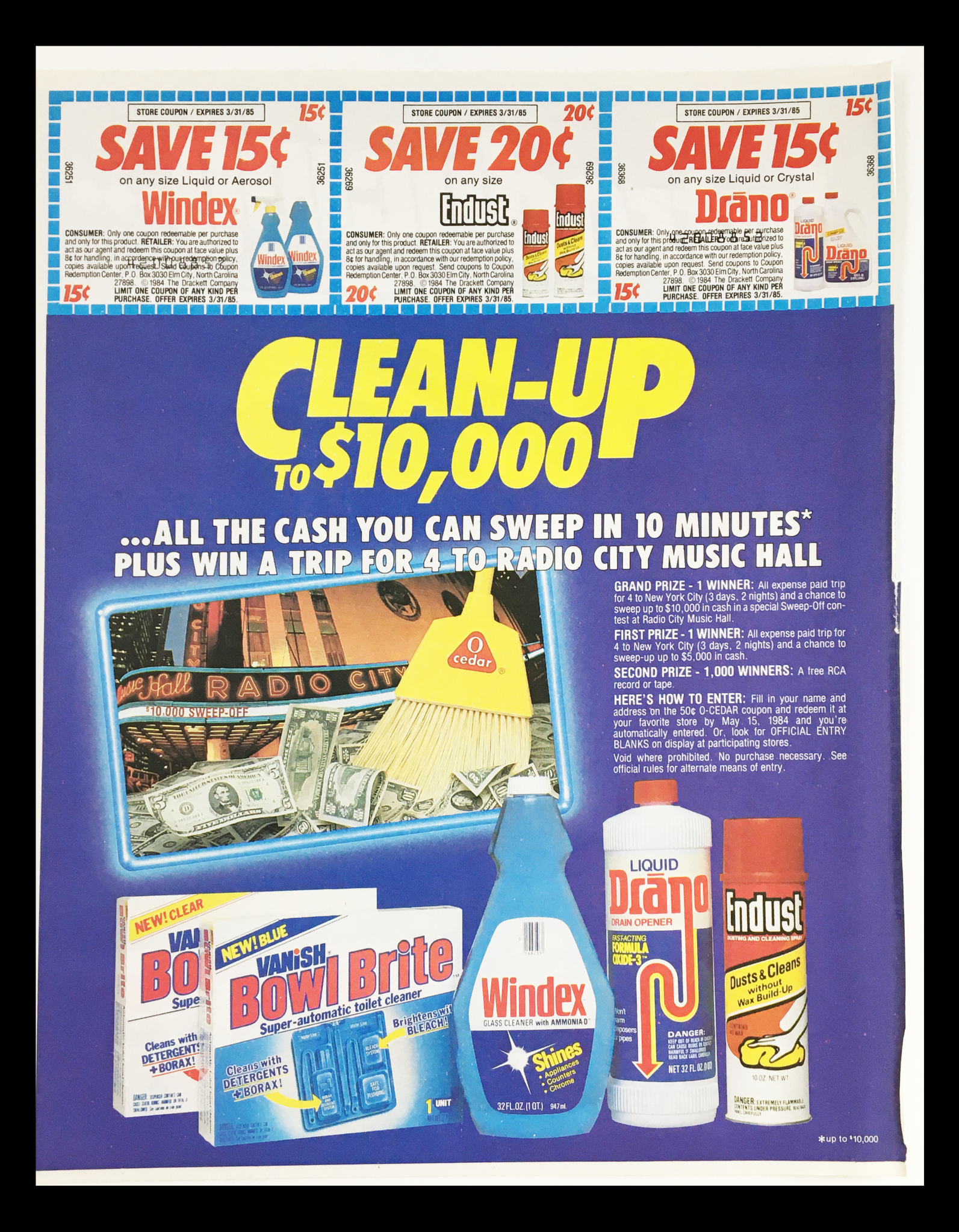 1984 Vanish Bowl Brite Toilet Cleaner Circular Coupon Advertisement