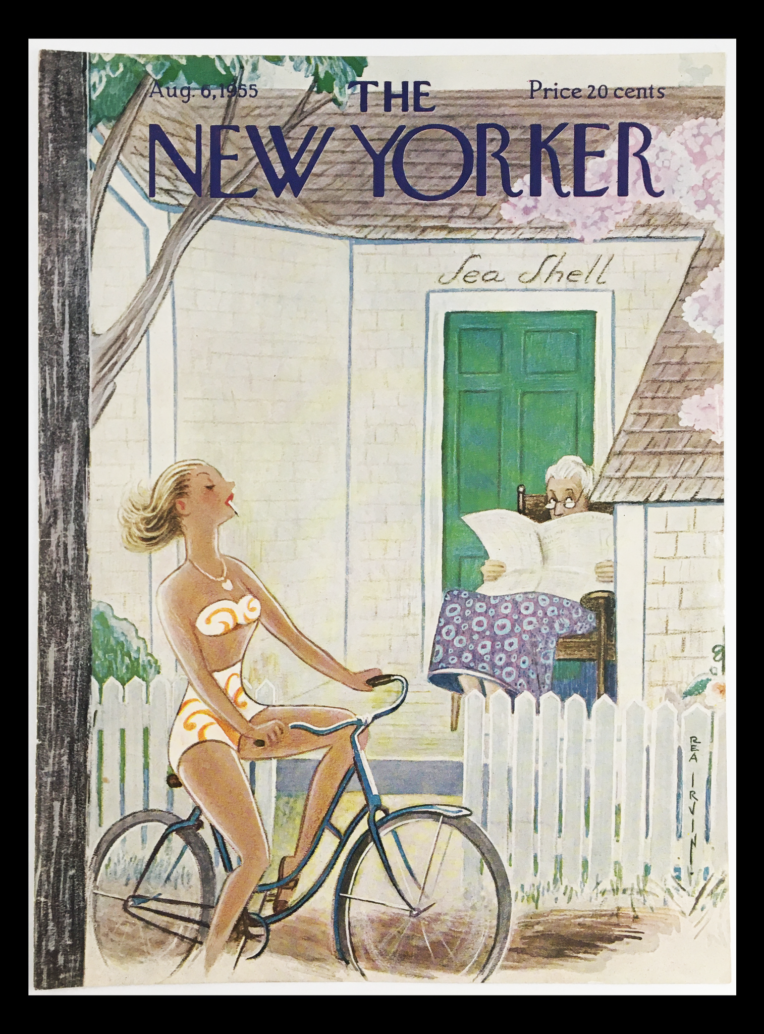 COVER ONLY The New Yorker August 6 1955 Full Cover Theme by Rea Irvin