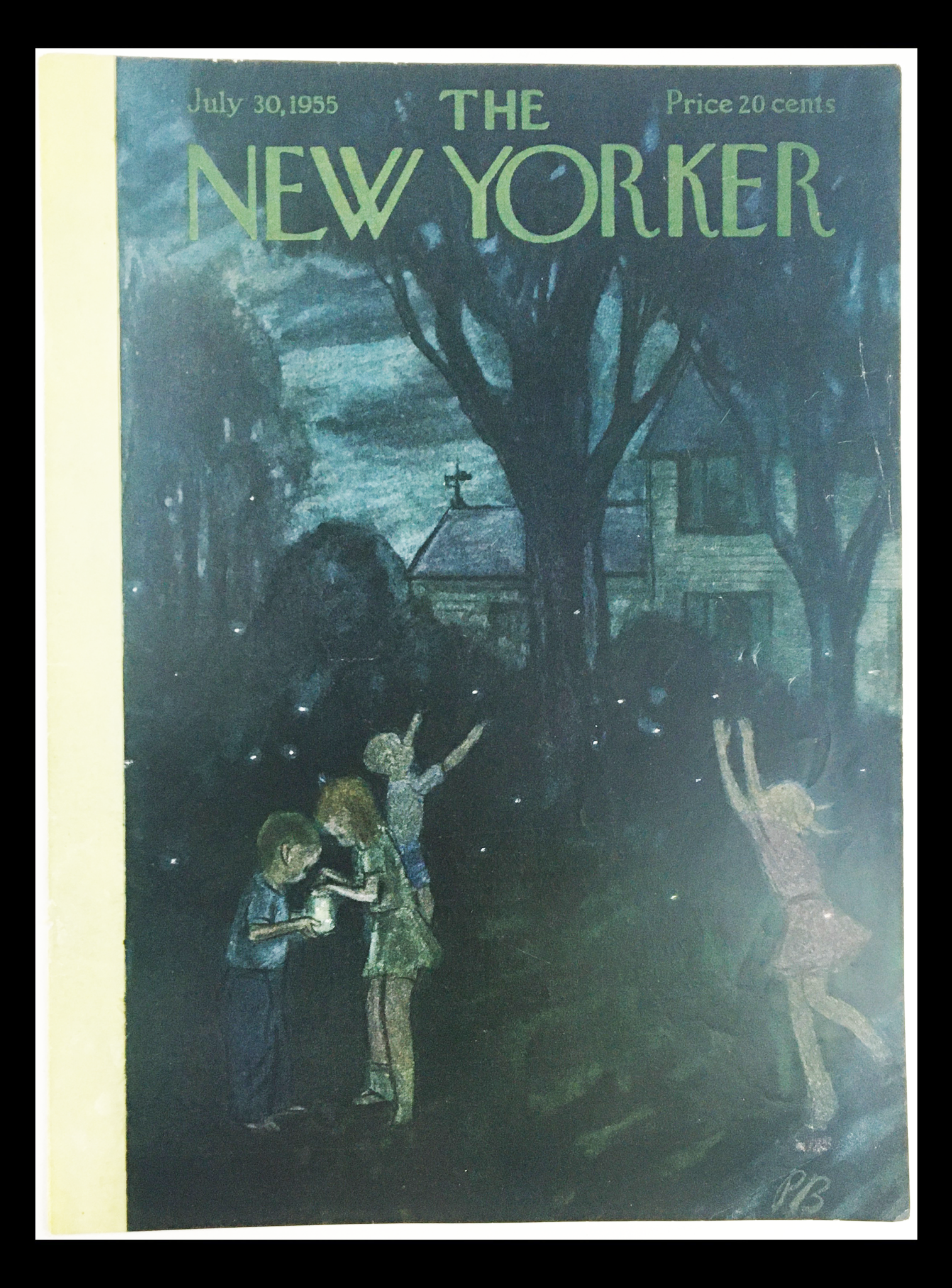 COVER ONLY The New Yorker July 30 1955 Full Cover Theme by Perry Barlow