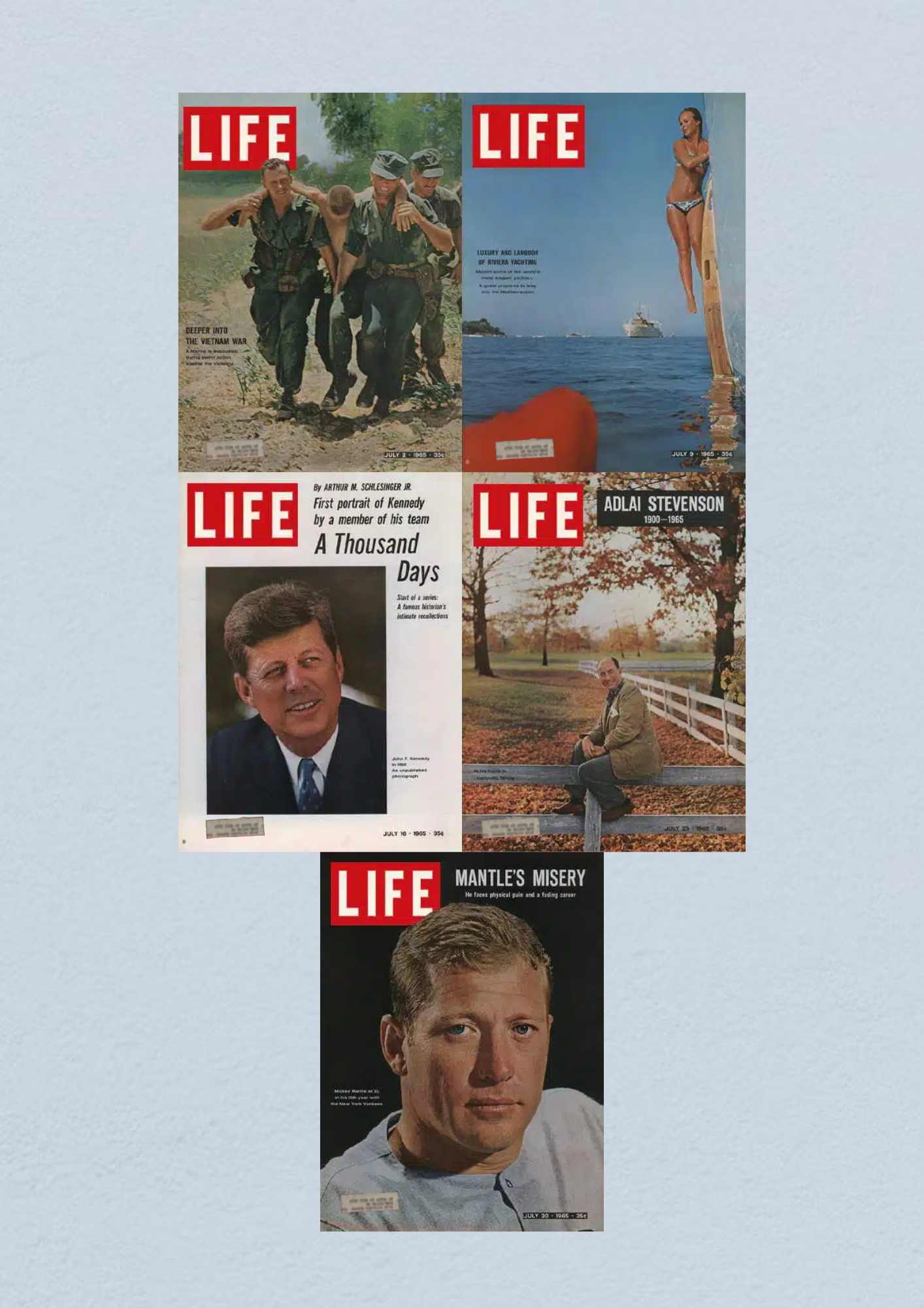 Life Magazine Lot of 5 Full Month July 1965 2, 9, 16, 23, 30 Civil Rights Era