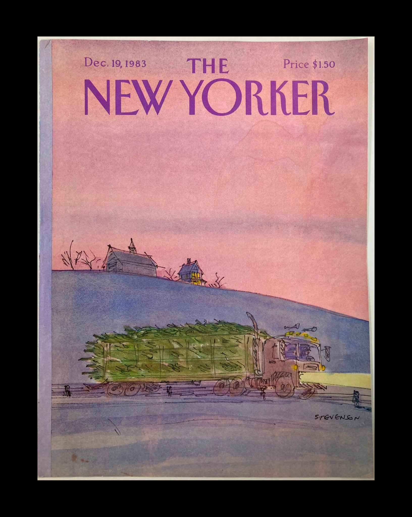 COVER ONLY The New Yorker December 19 1983 Truck Delivery by James Stevenson