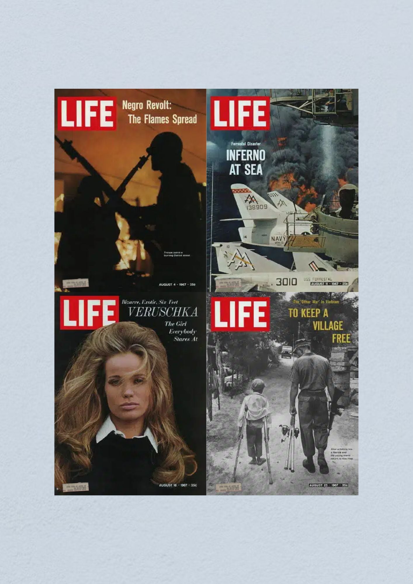 Life Magazine Lot of 4 Full Month of August 1967 4, 11, 18, 25