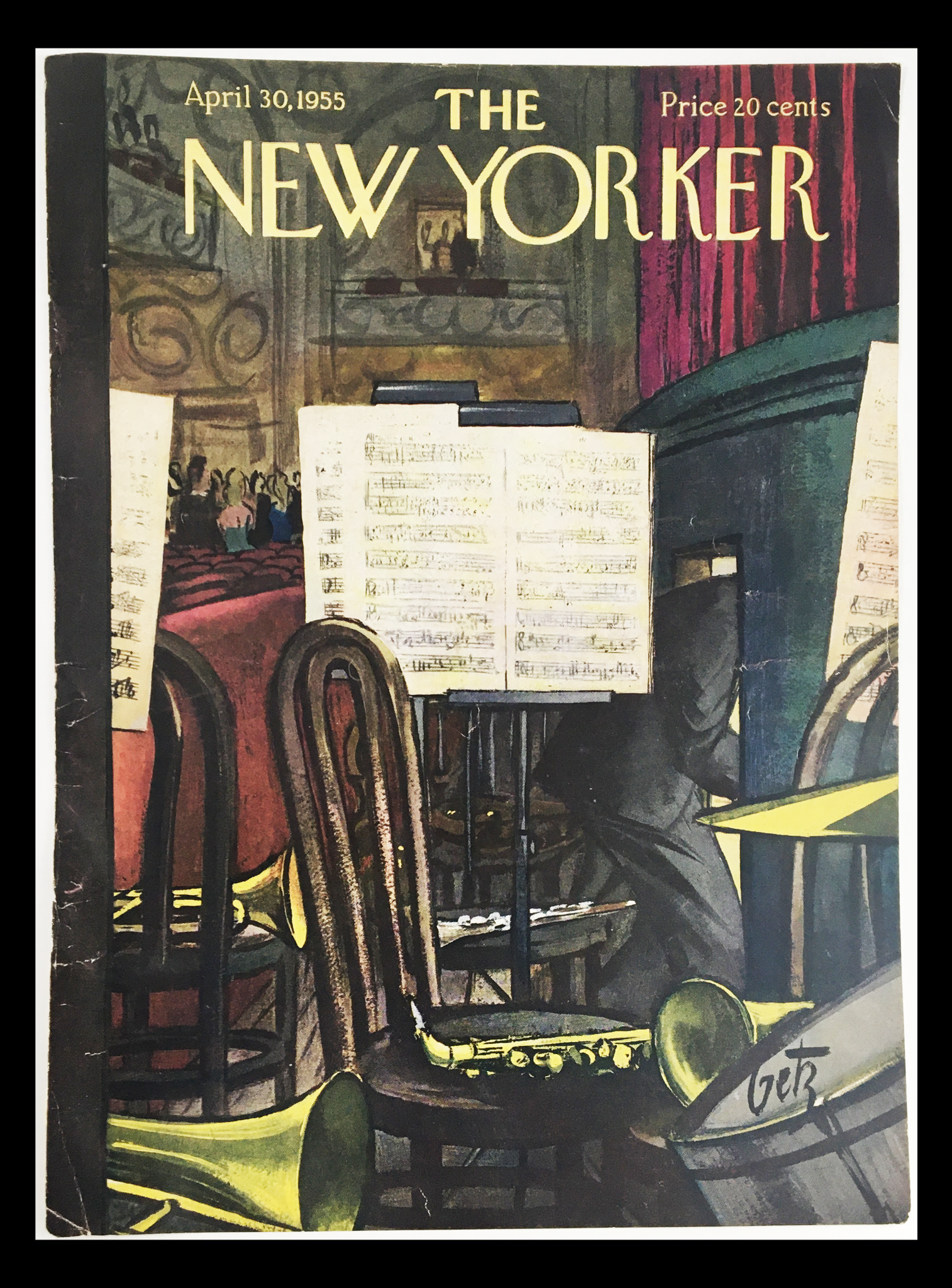 COVER ONLY The New Yorker April 30 1955 Full Cover Theme by Arthur Getz